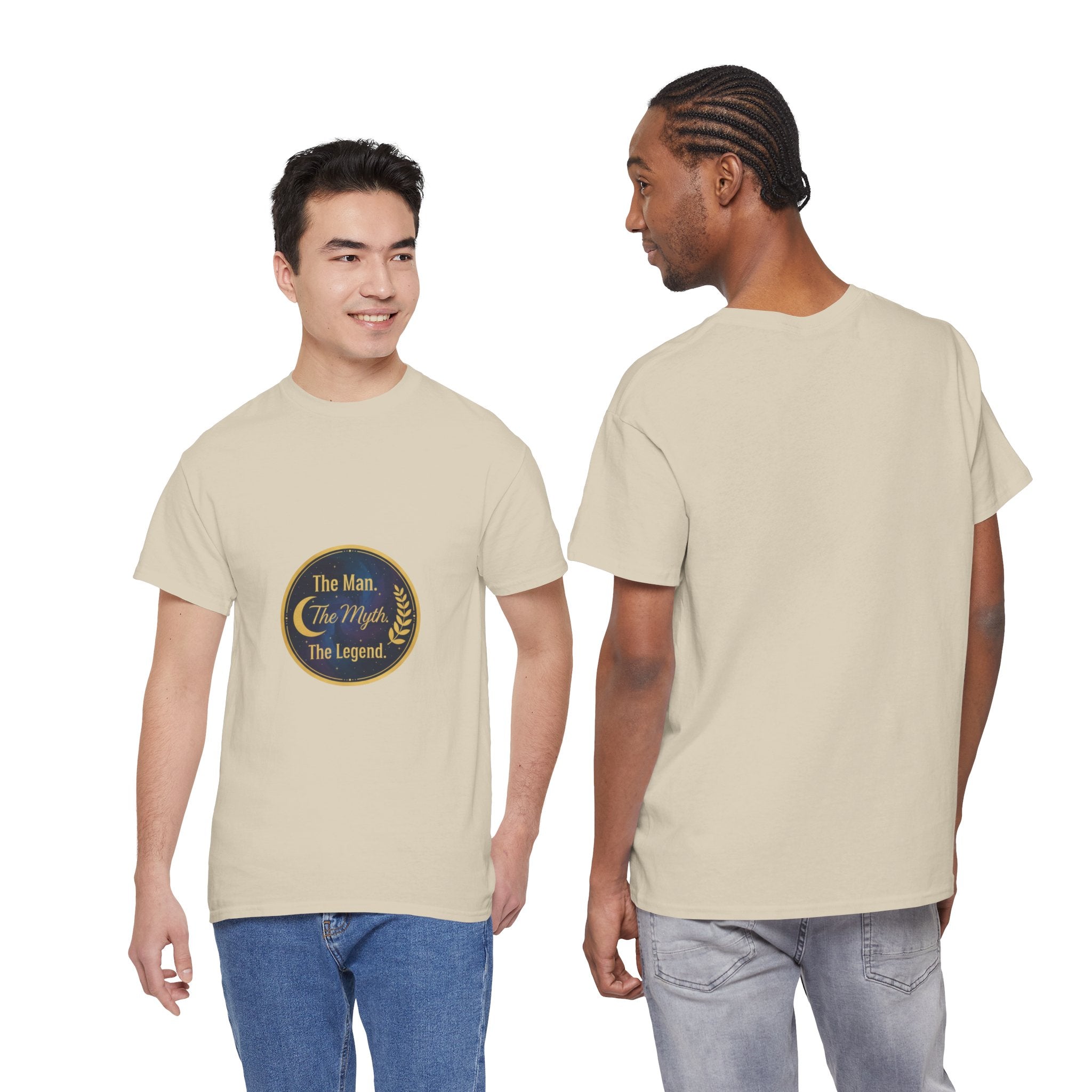 The Man. The Myth. The Legend. Men's T-Shirt — Vintage Badge Graphic Tee | DTG Print