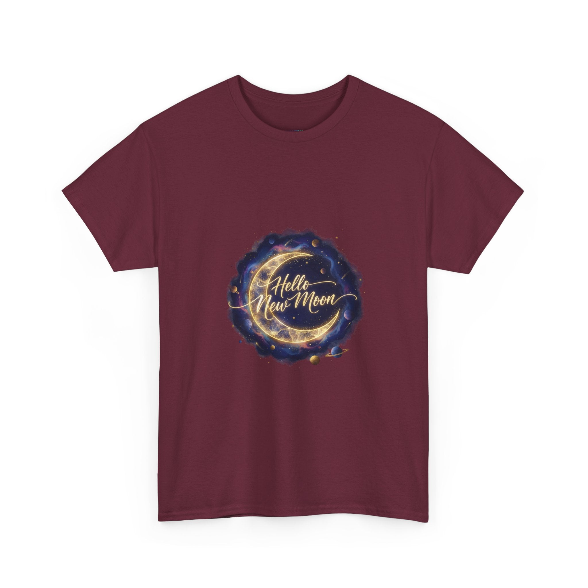 Hello New Moon Celestial Unisex DTG T-Shirt