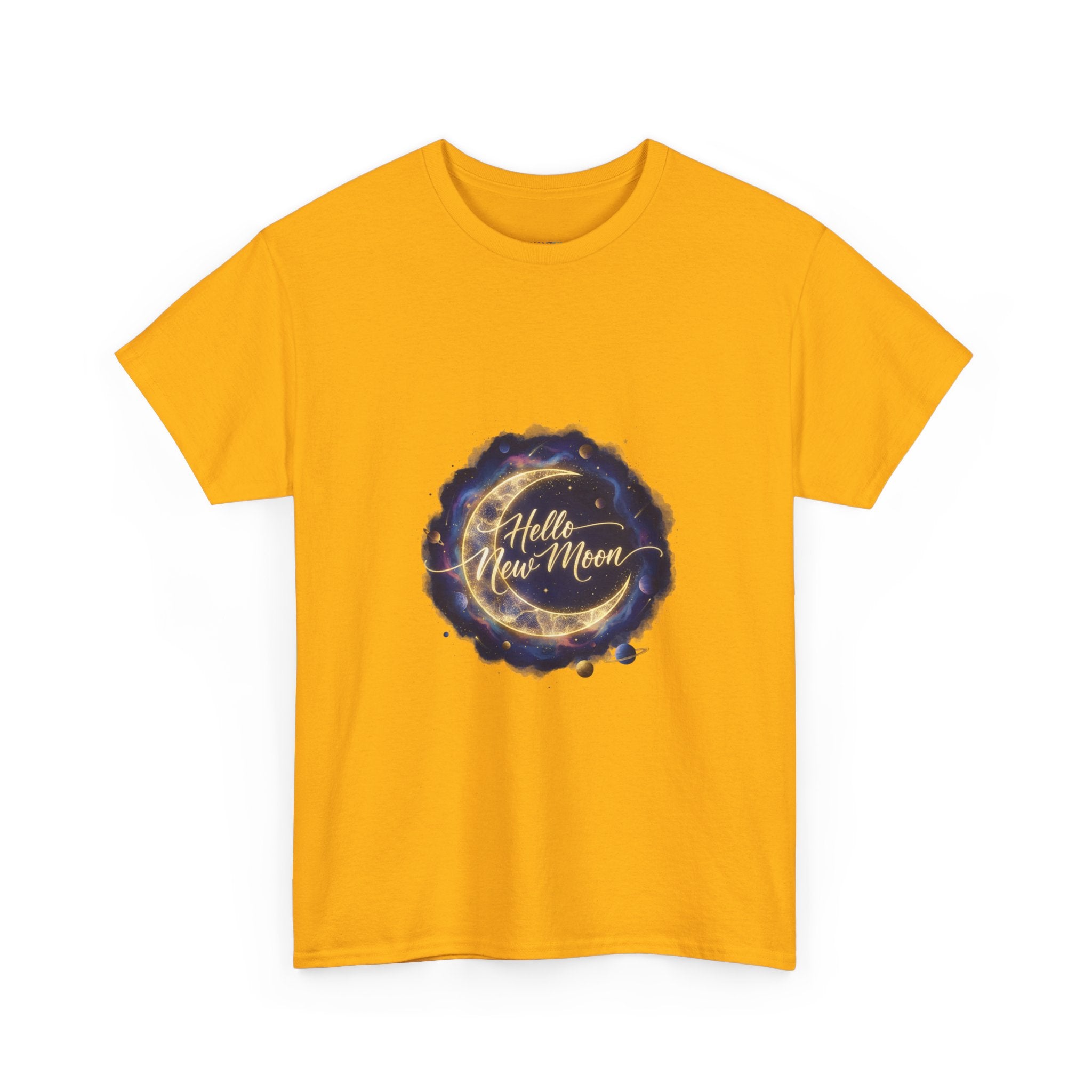 Hello New Moon Celestial Unisex DTG T-Shirt