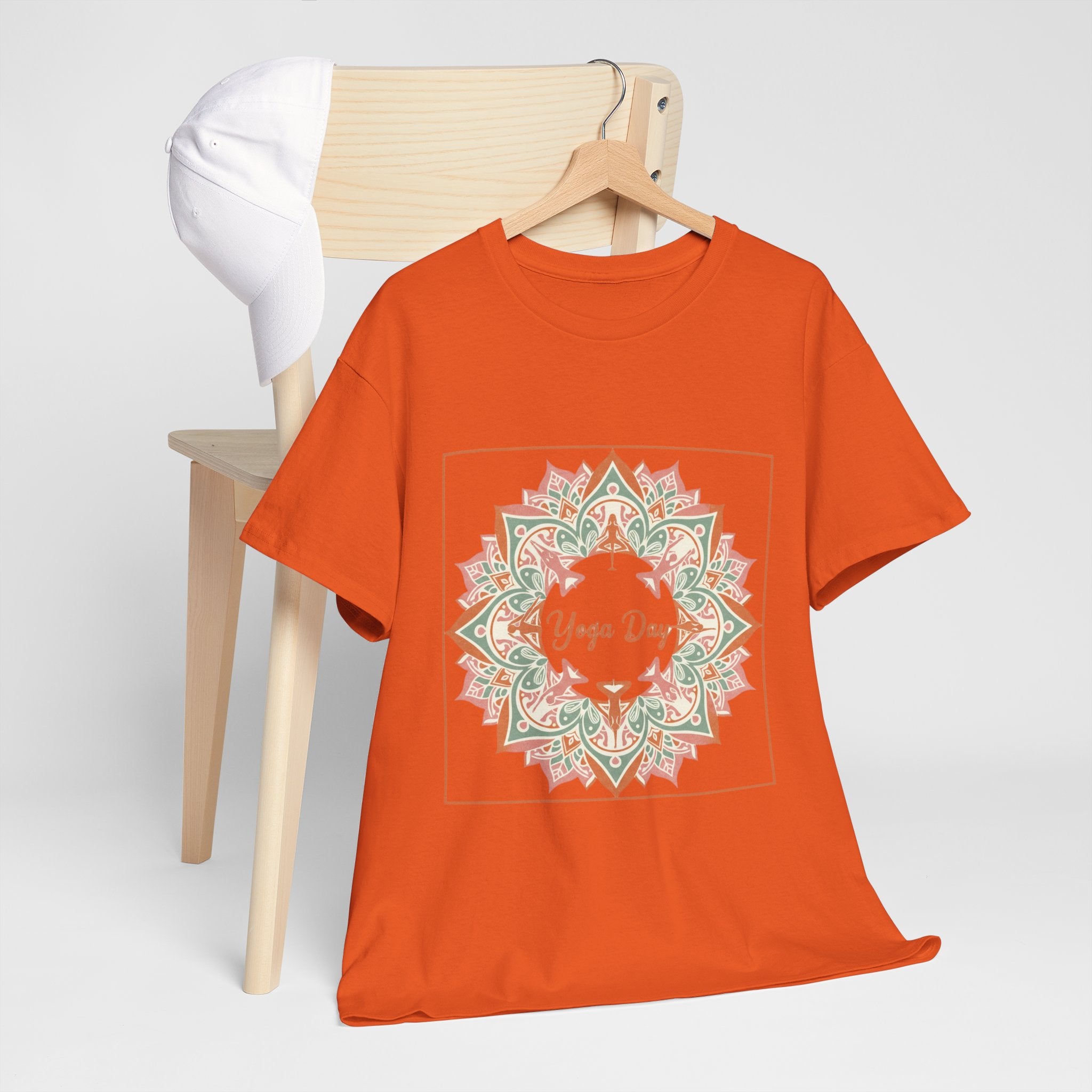 Yoga Day Mandala T-Shirt — Floral Spiritual Yoga Tee