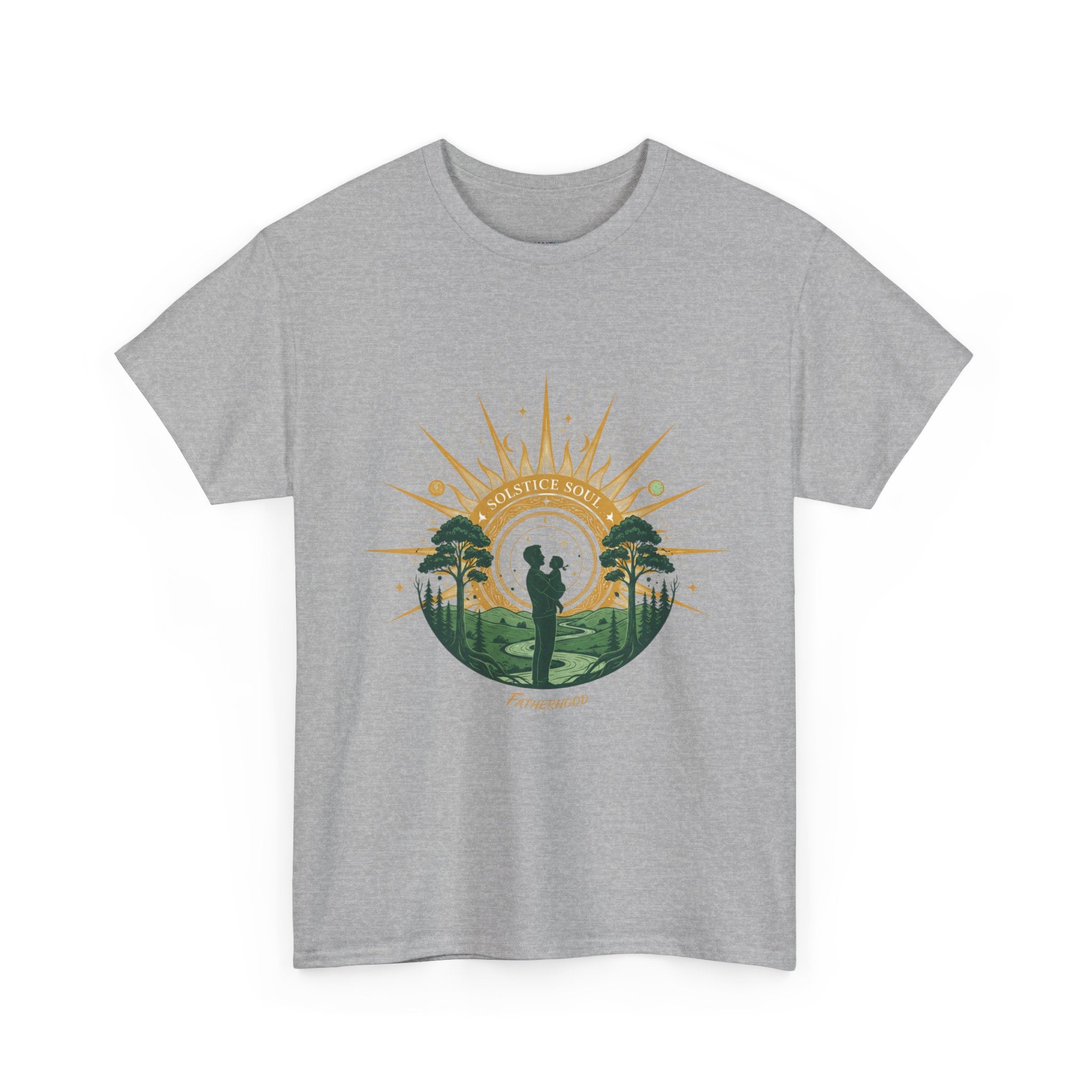 Sunrise Couple Men's T-Shirt — Romantic Silhouette Graphic Tee | DTG Print