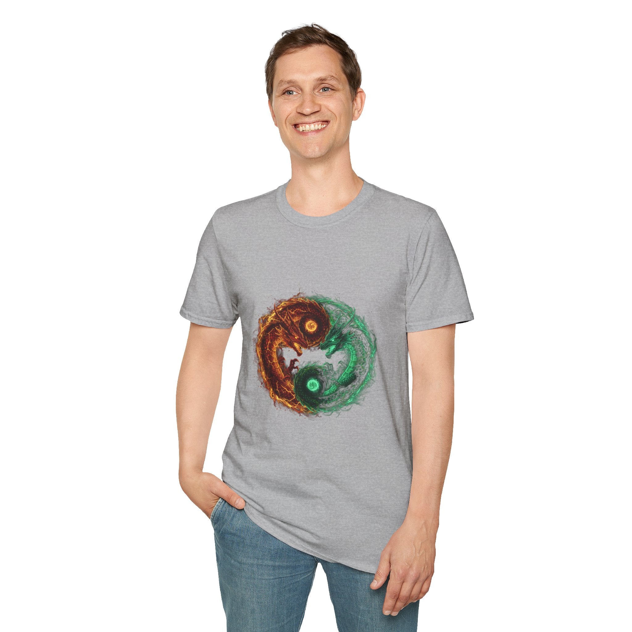 Yin Yang Tree T-Shirt — Nature Graphic Tee for Men