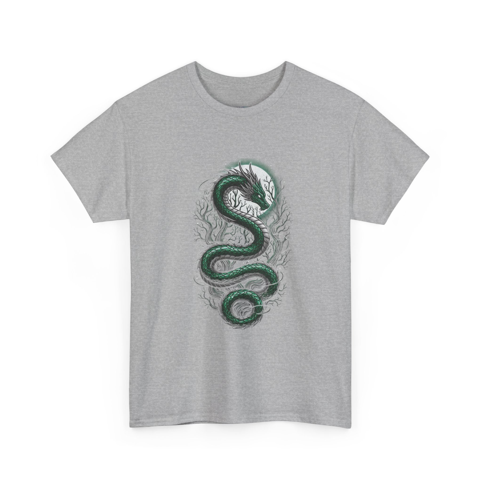 Green Serpent Branches Men's T-Shirt — DTG Printed Cotton Tee