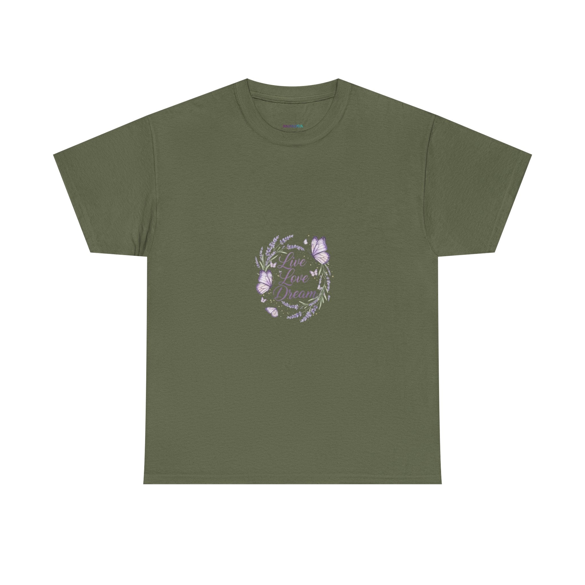 Live Your Dream Tee — Women's Floral Botanical Graphic T-Shirt