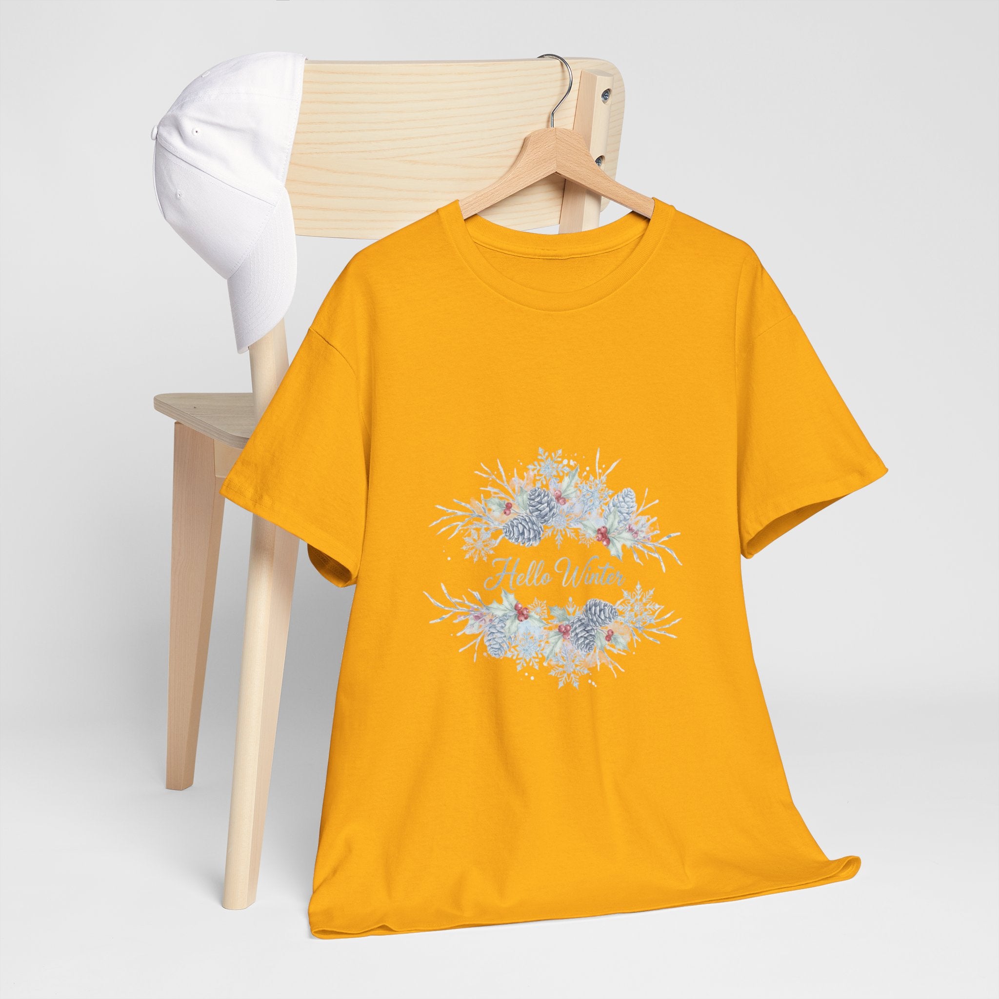 Floral Peace Tee — 'Hope & Light' Watercolour Wreath Cotton Shirt