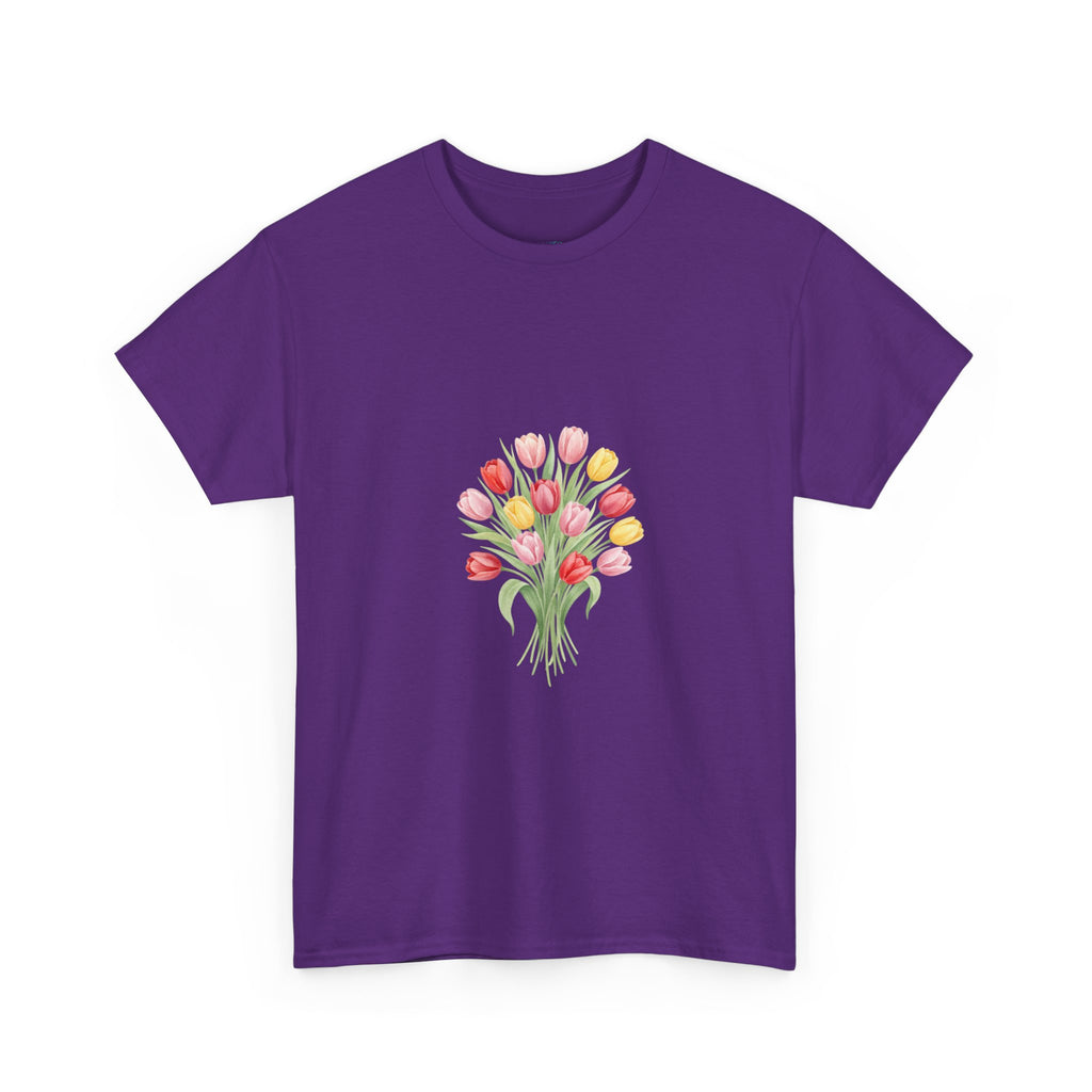 Tulip Bouquet Tee — Women's Watercolor Floral DTG Graphic T-Shirt