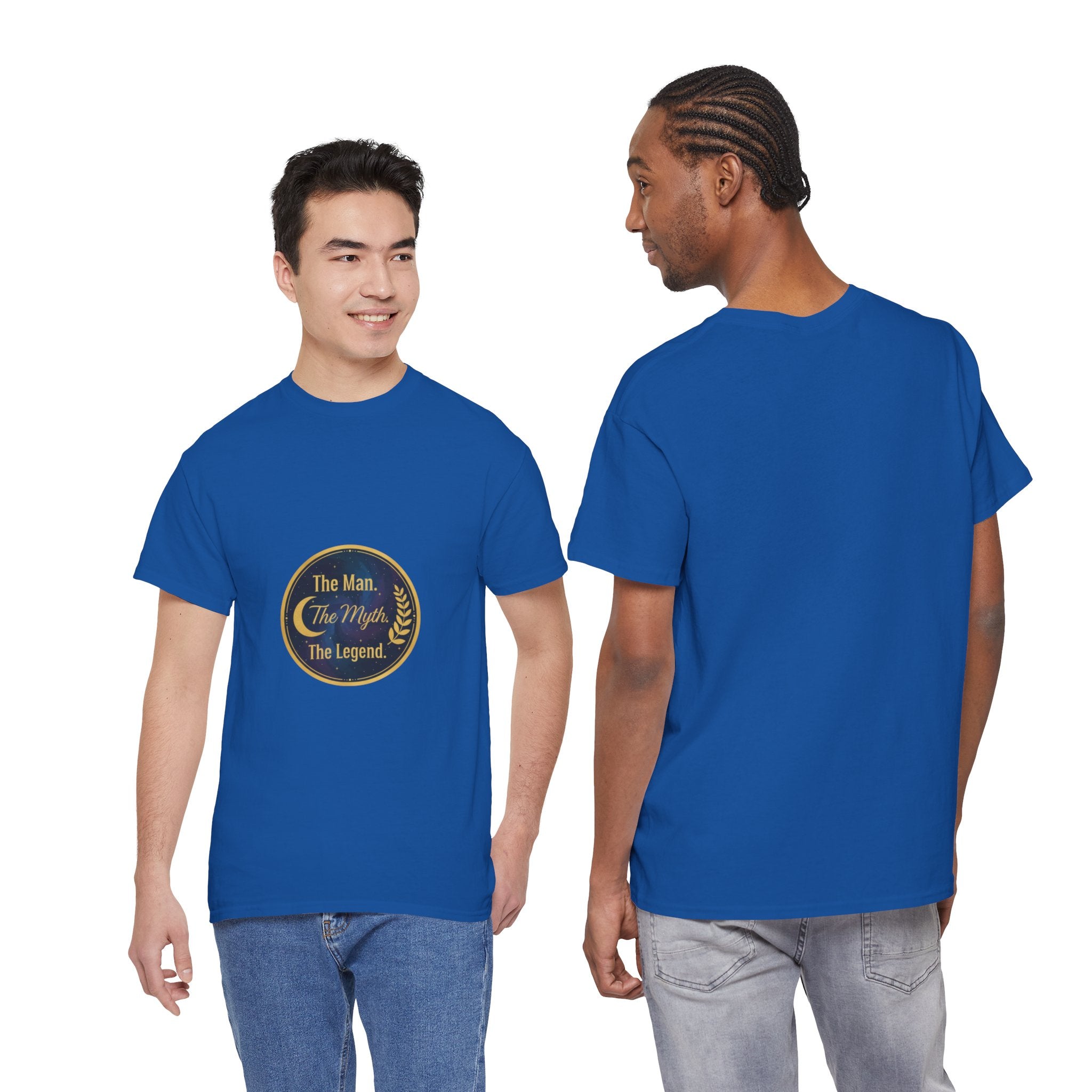 The Man. The Myth. The Legend. Men's T-Shirt — Vintage Badge Graphic Tee | DTG Print