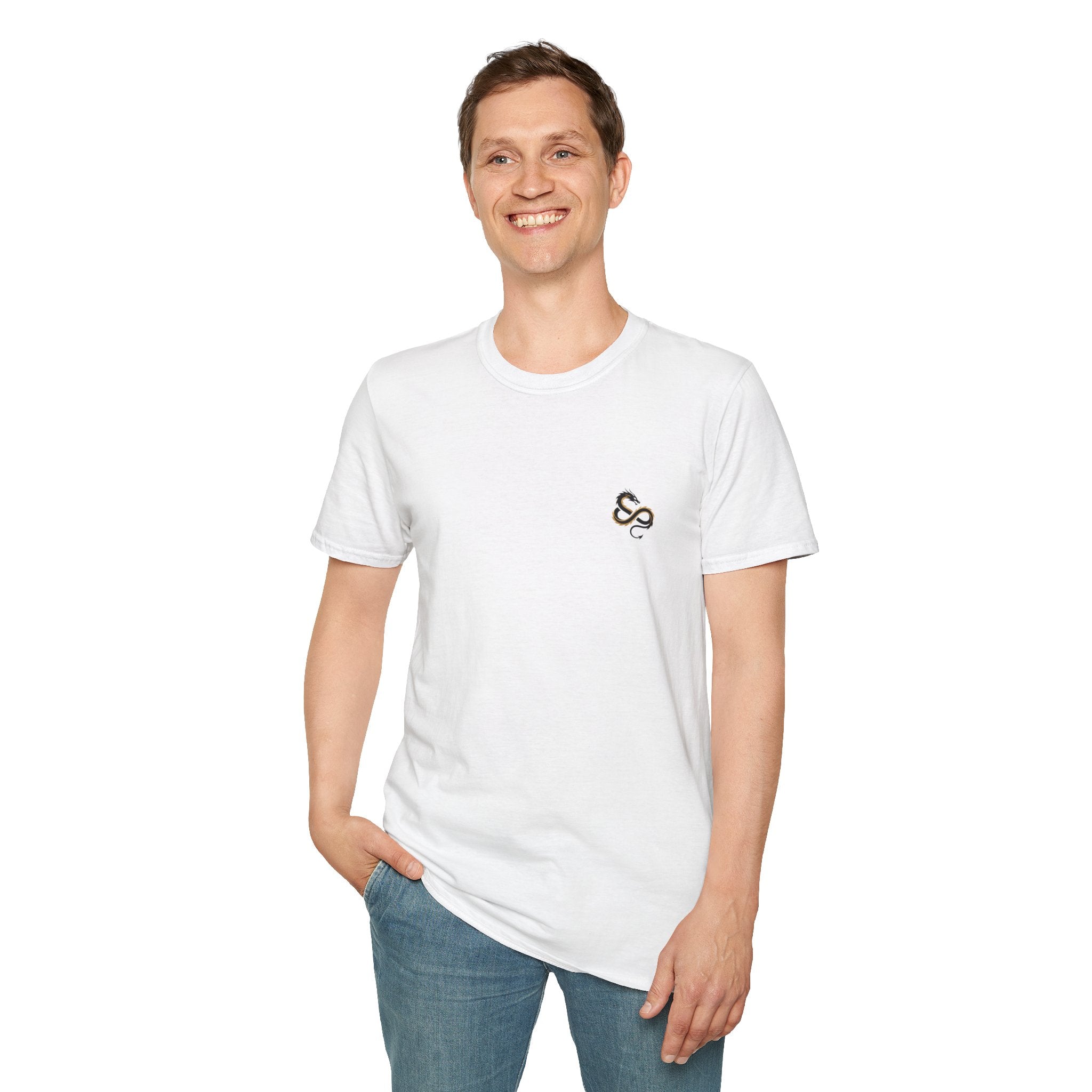 Men's Graphic Tee — Flaming Snake Crest with "Born to Rise" Banner