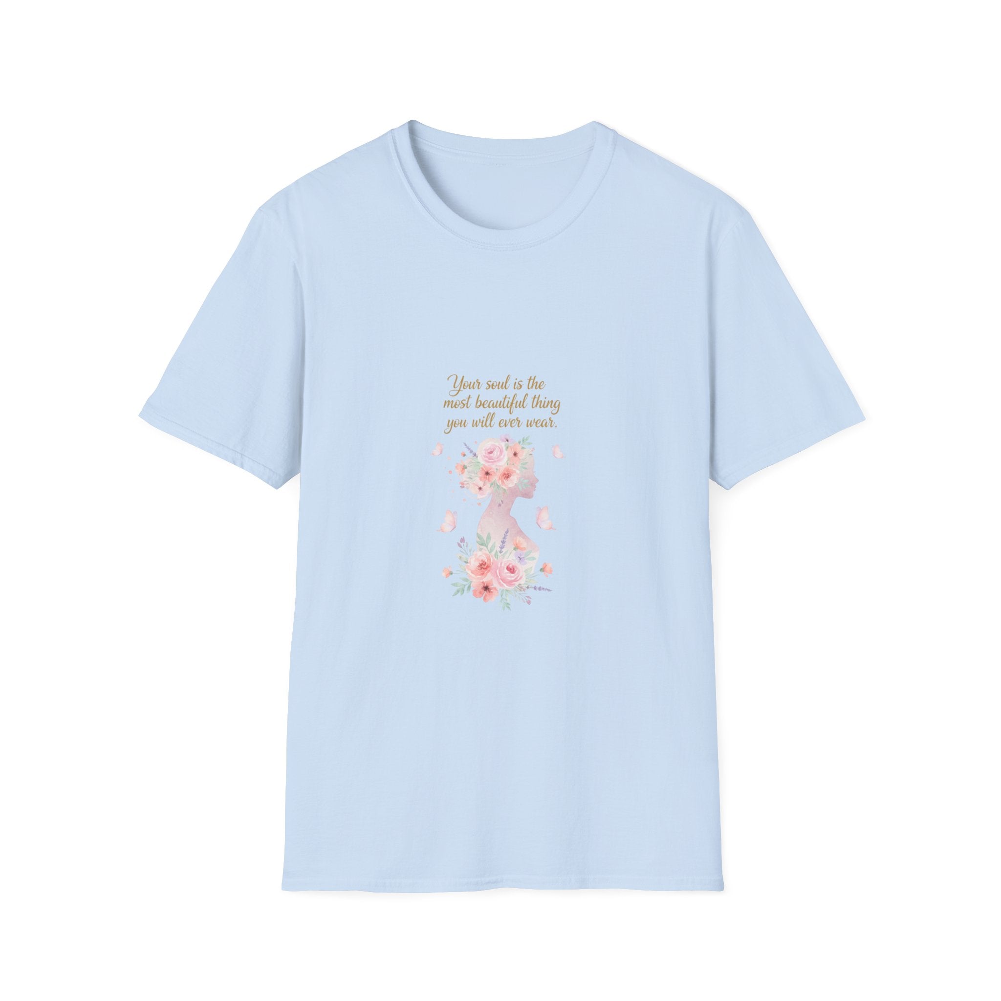 Floral Angel Tee | DTG Printed Women's Inspirational Graphic T-Shirt