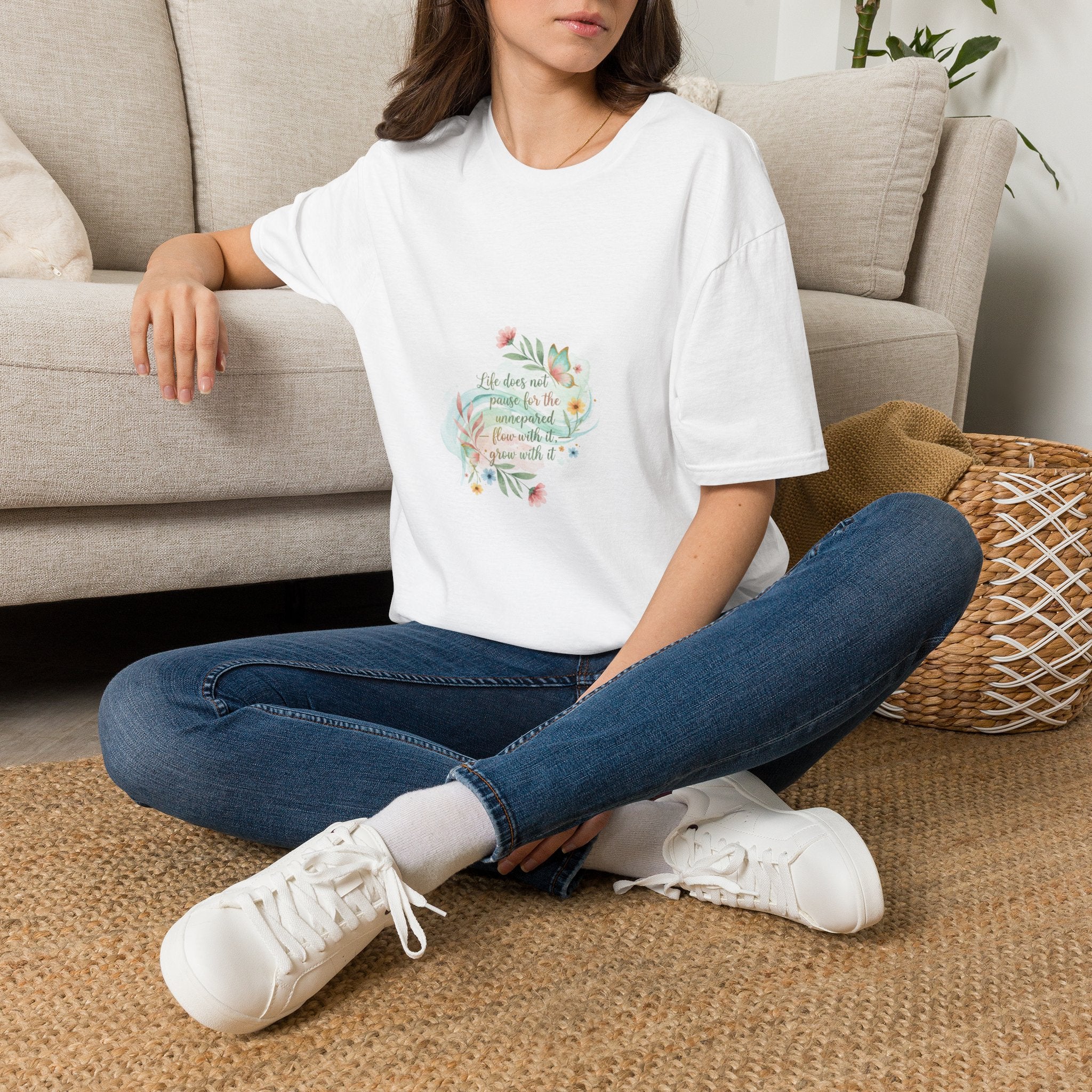 Inner Beauty Floral Women's T-Shirt | DTG-Printed Inspirational Botanical Tee