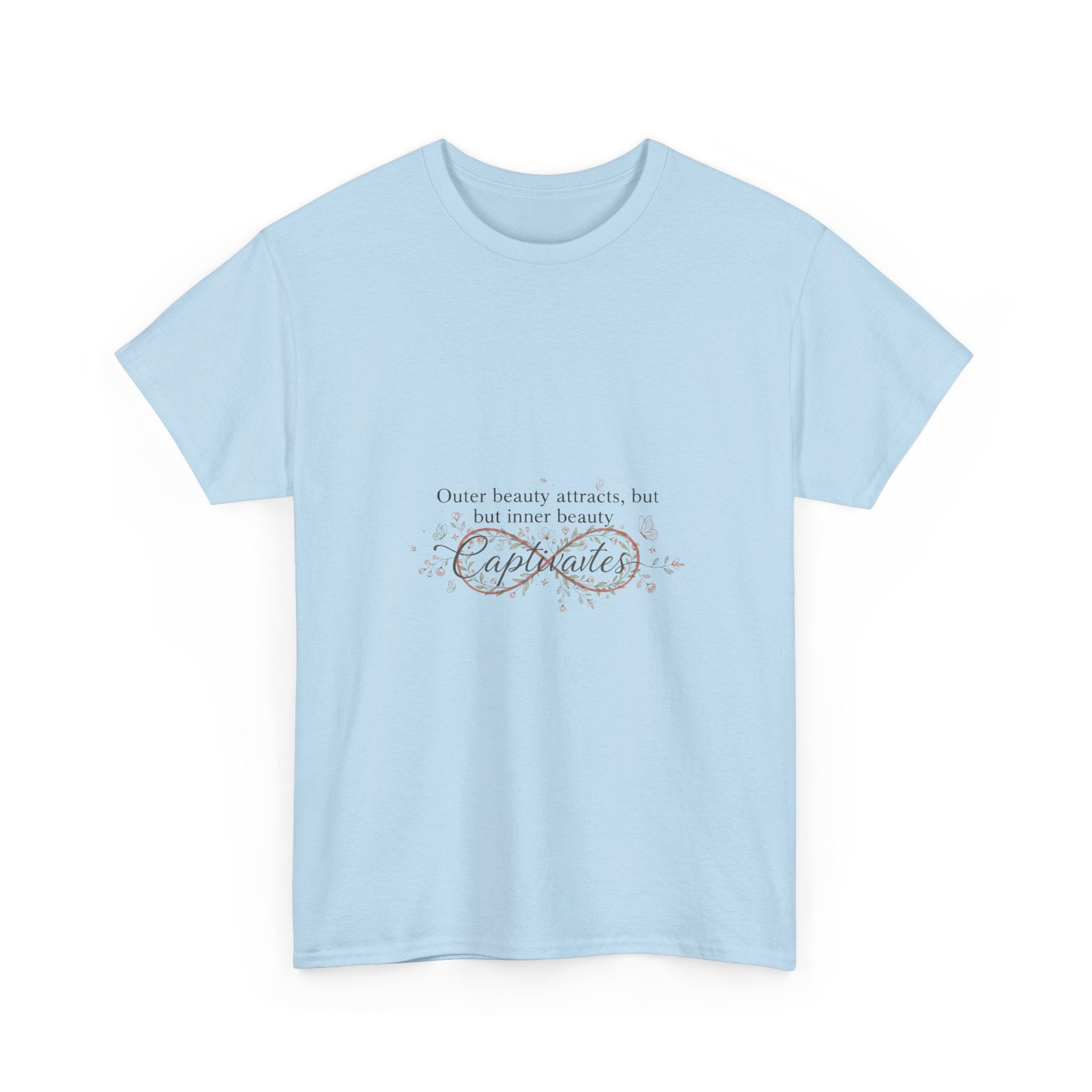 Inner Beauty Captivates — Women's Inspirational Floral Graphic Tee | DTG Printed Cotton T-Shirt