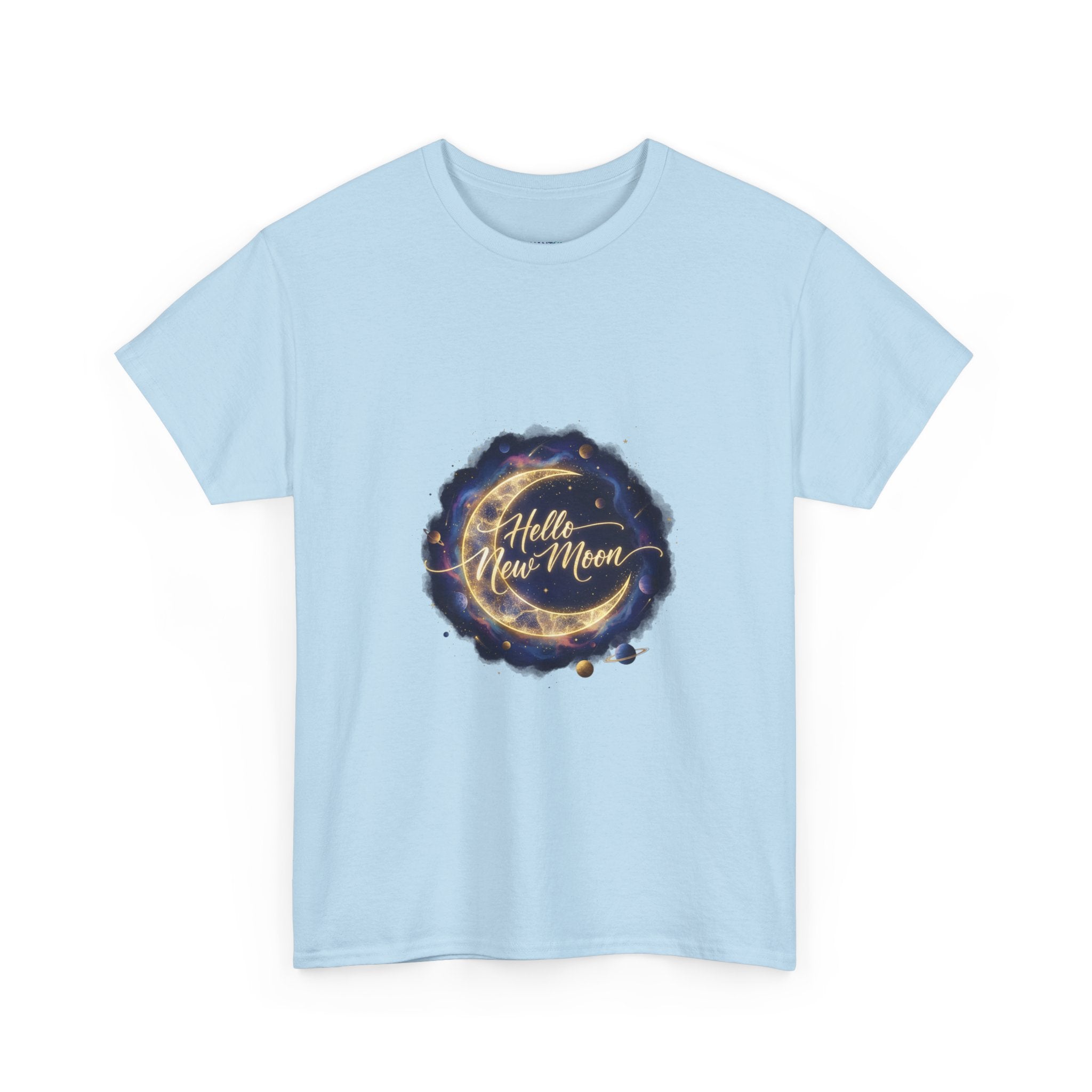 Hello New Moon Celestial Unisex DTG T-Shirt