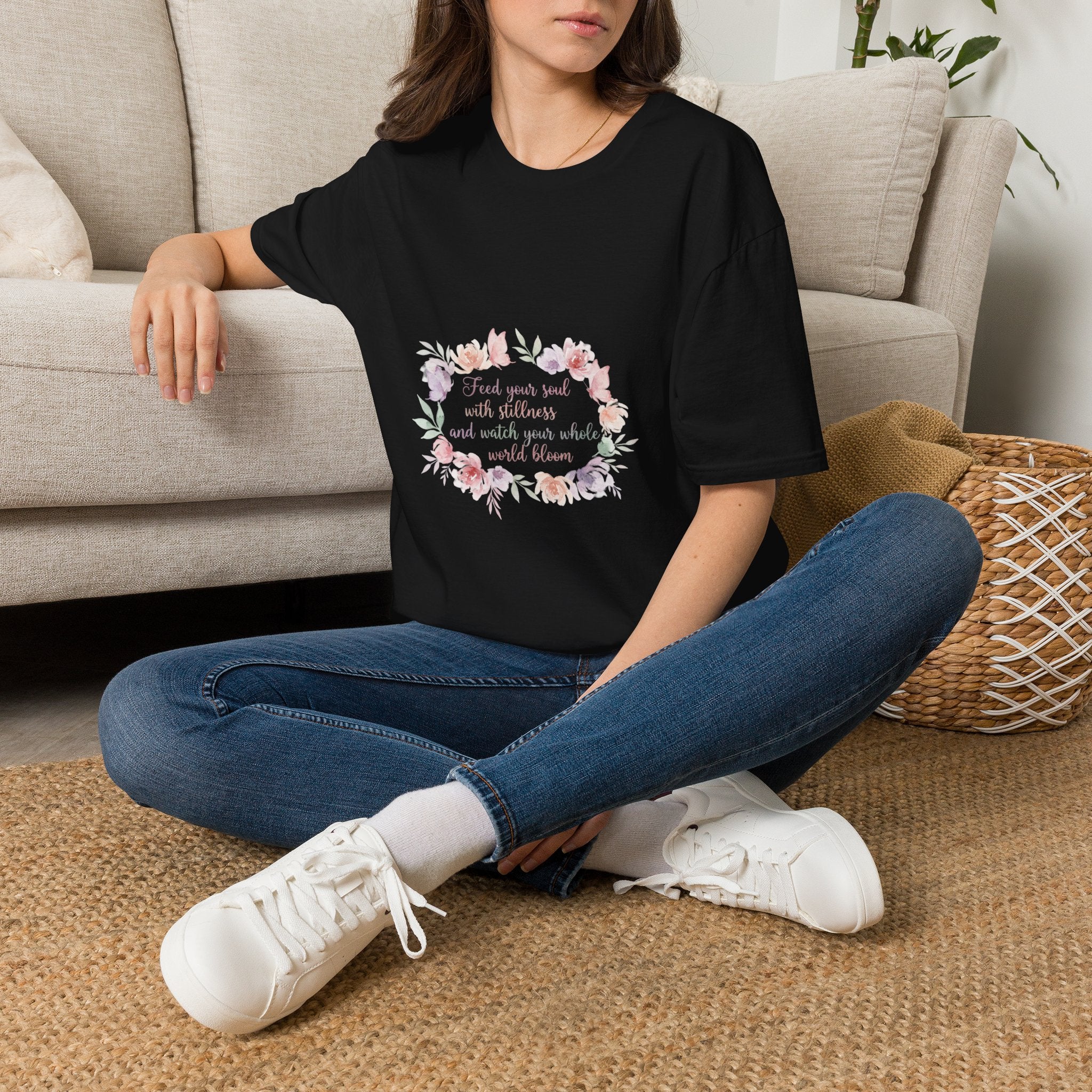 Floral Faith T-Shirt | "Trust Your Soul and Your Faith" | Women's Christian Tee