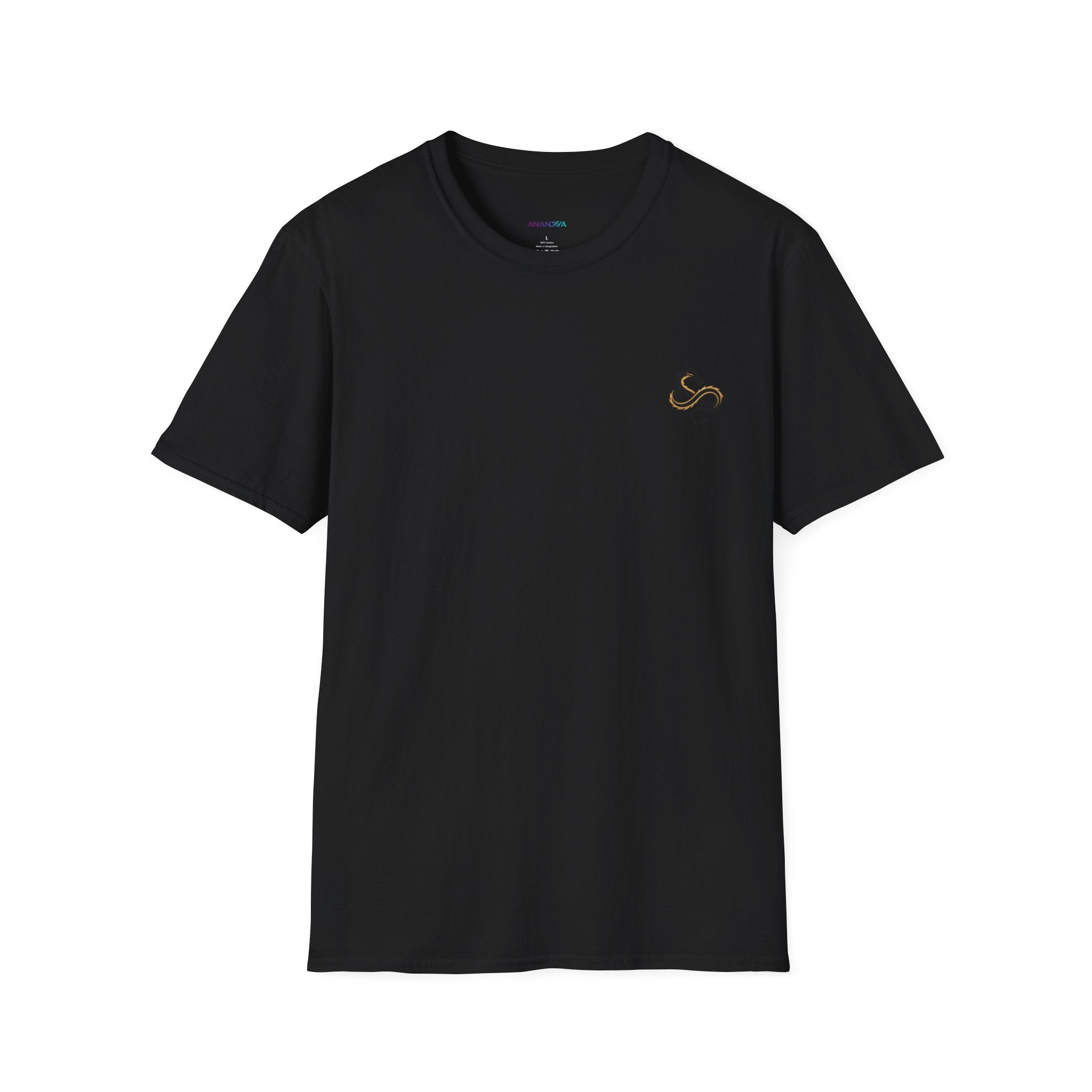 Men's Graphic T-Shirt — Fantasy Dragon Watercolor Art with Script Quote