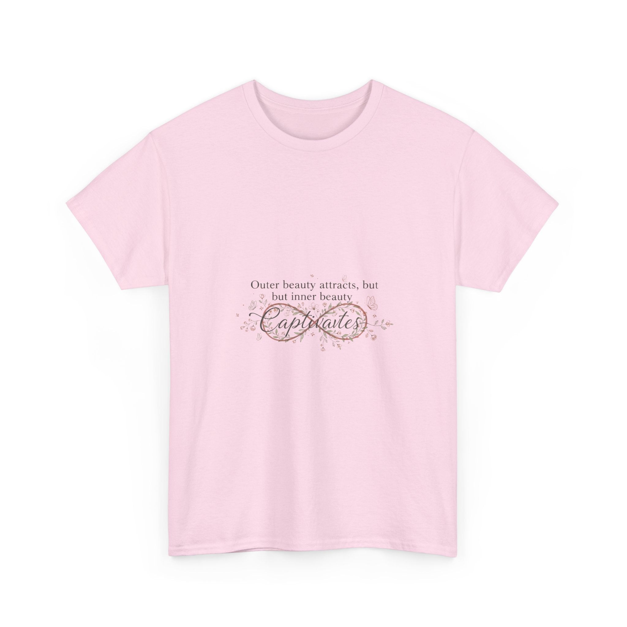Inner Beauty Captivates — Women's Inspirational Floral Graphic Tee | DTG Printed Cotton T-Shirt