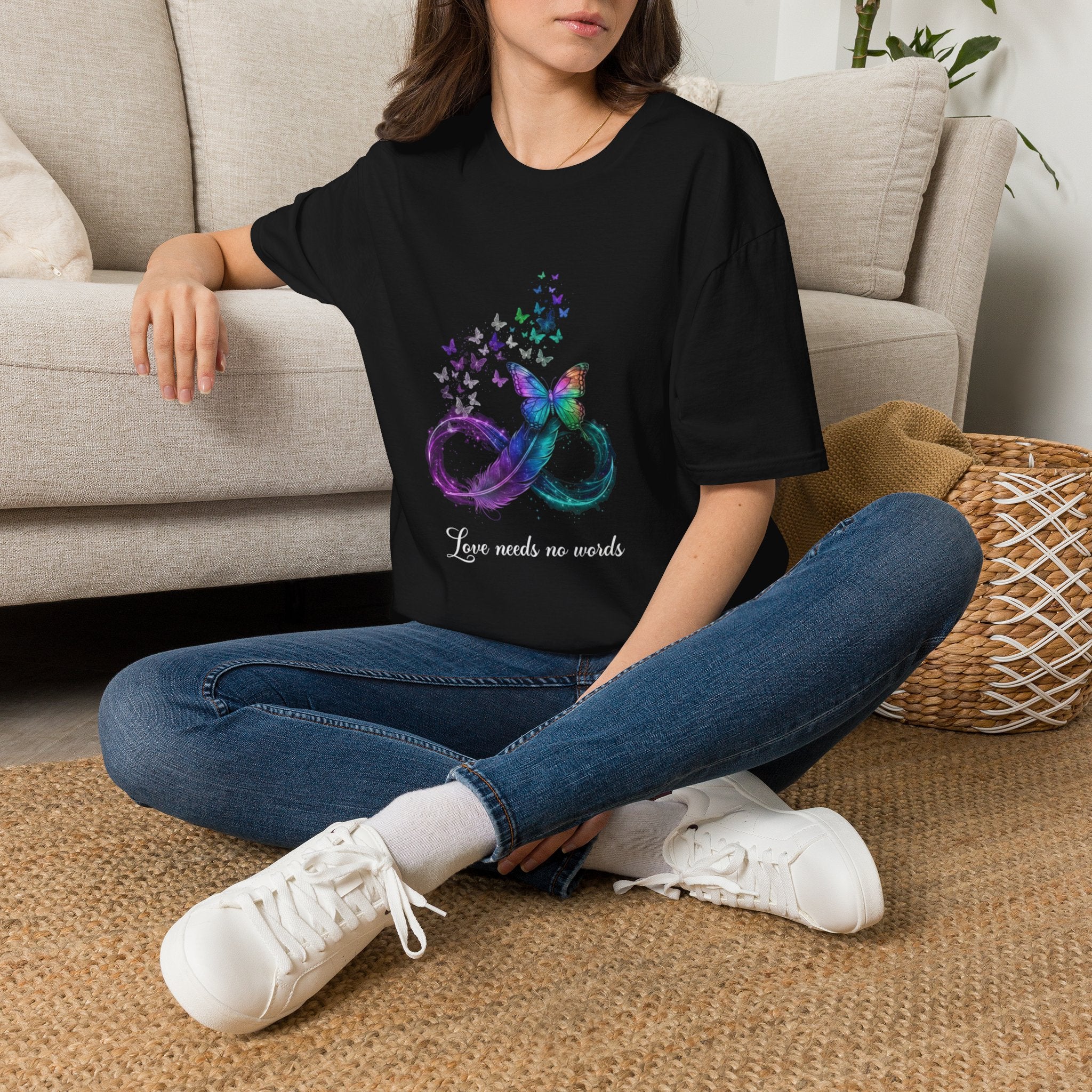 Butterfly Infinity T-Shirt — Love Needs No Words