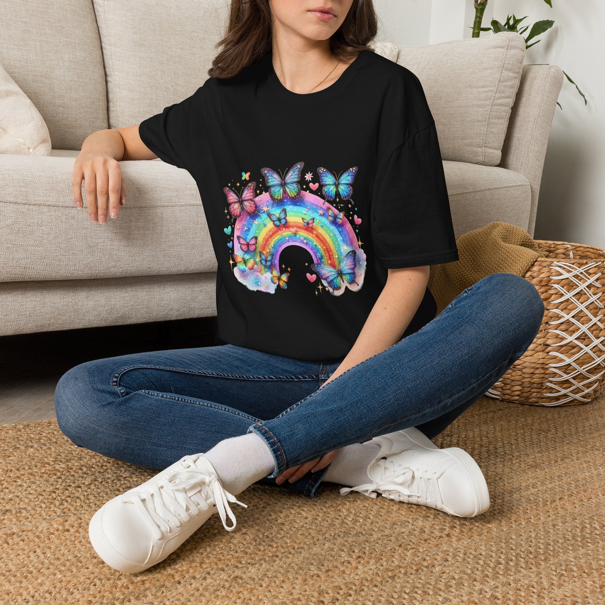 Women's Butterfly Rainbow T-Shirt
