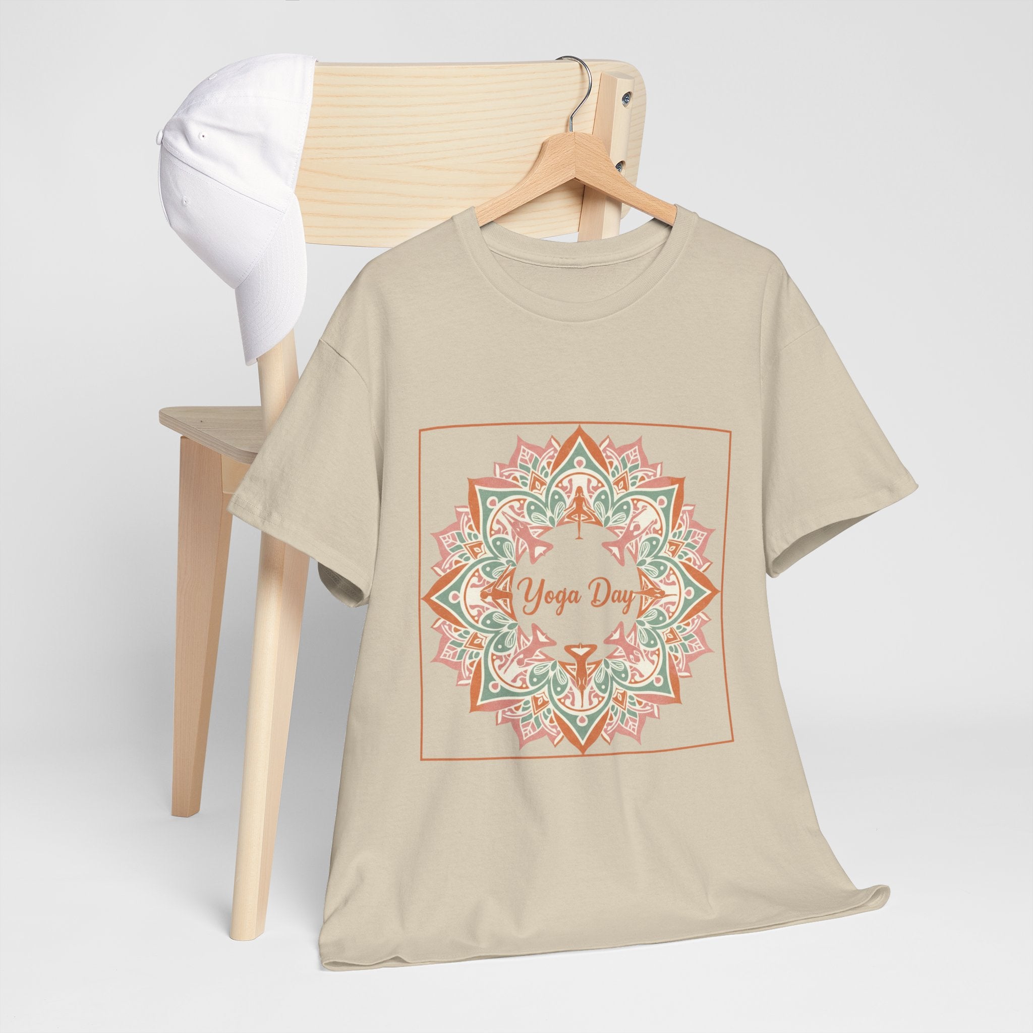 Yoga Day Mandala T-Shirt — Floral Spiritual Yoga Tee