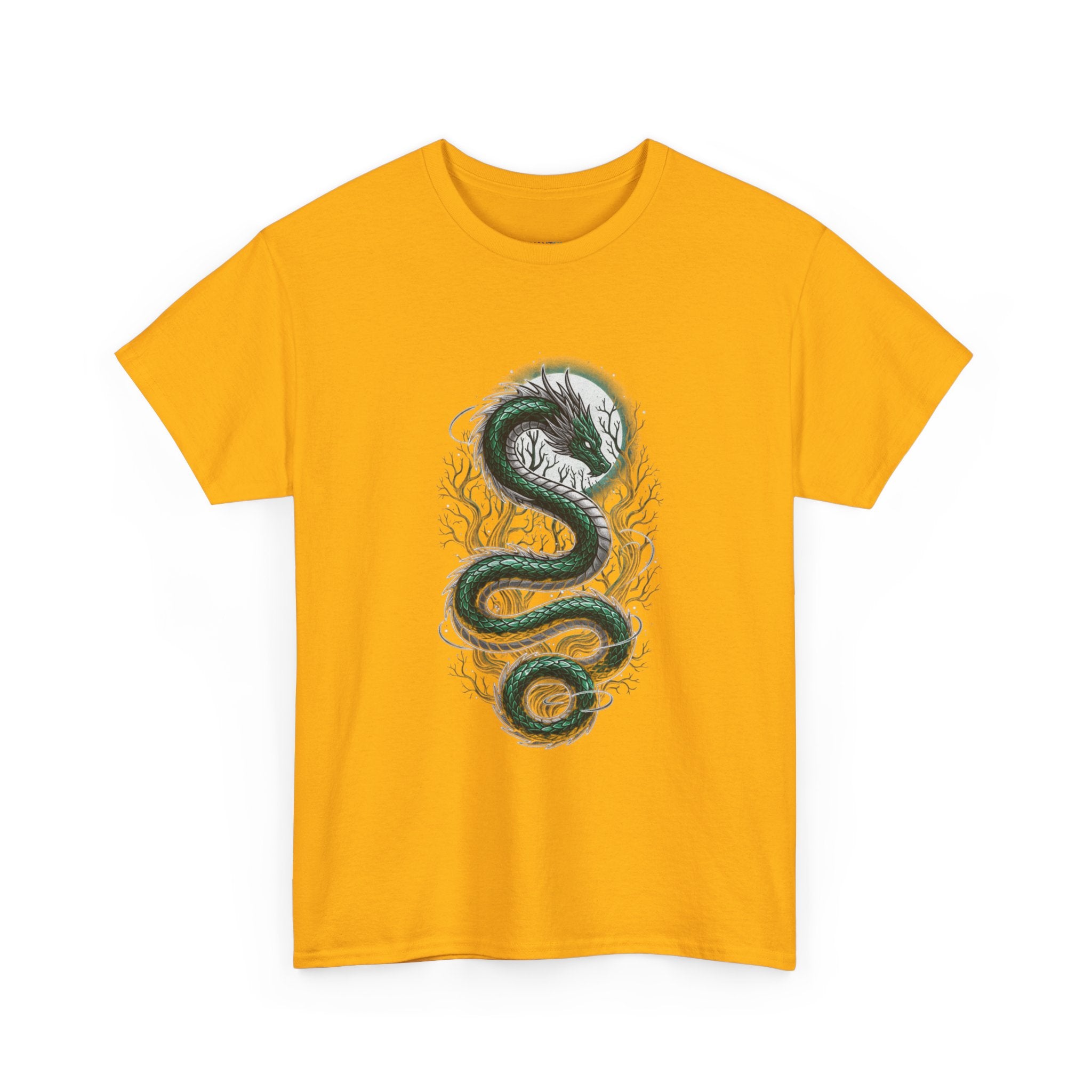 Green Serpent Branches Men's T-Shirt — DTG Printed Cotton Tee