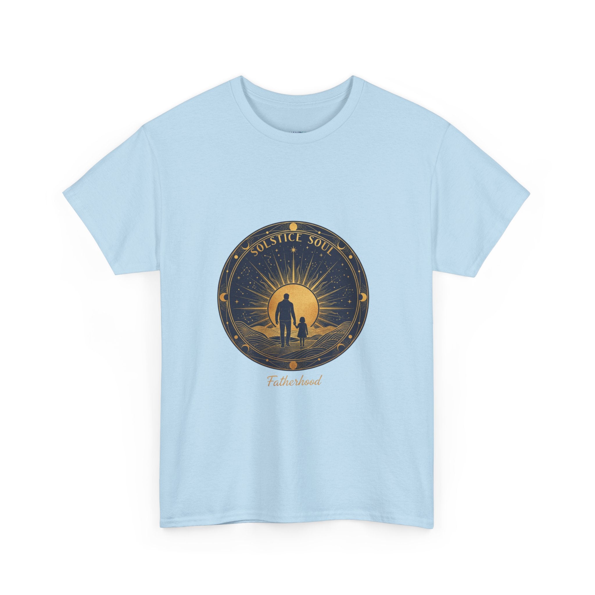 Adventure Awaits Men's T-Shirt — Sunset Silhouette Graphic Tee | DTG Print