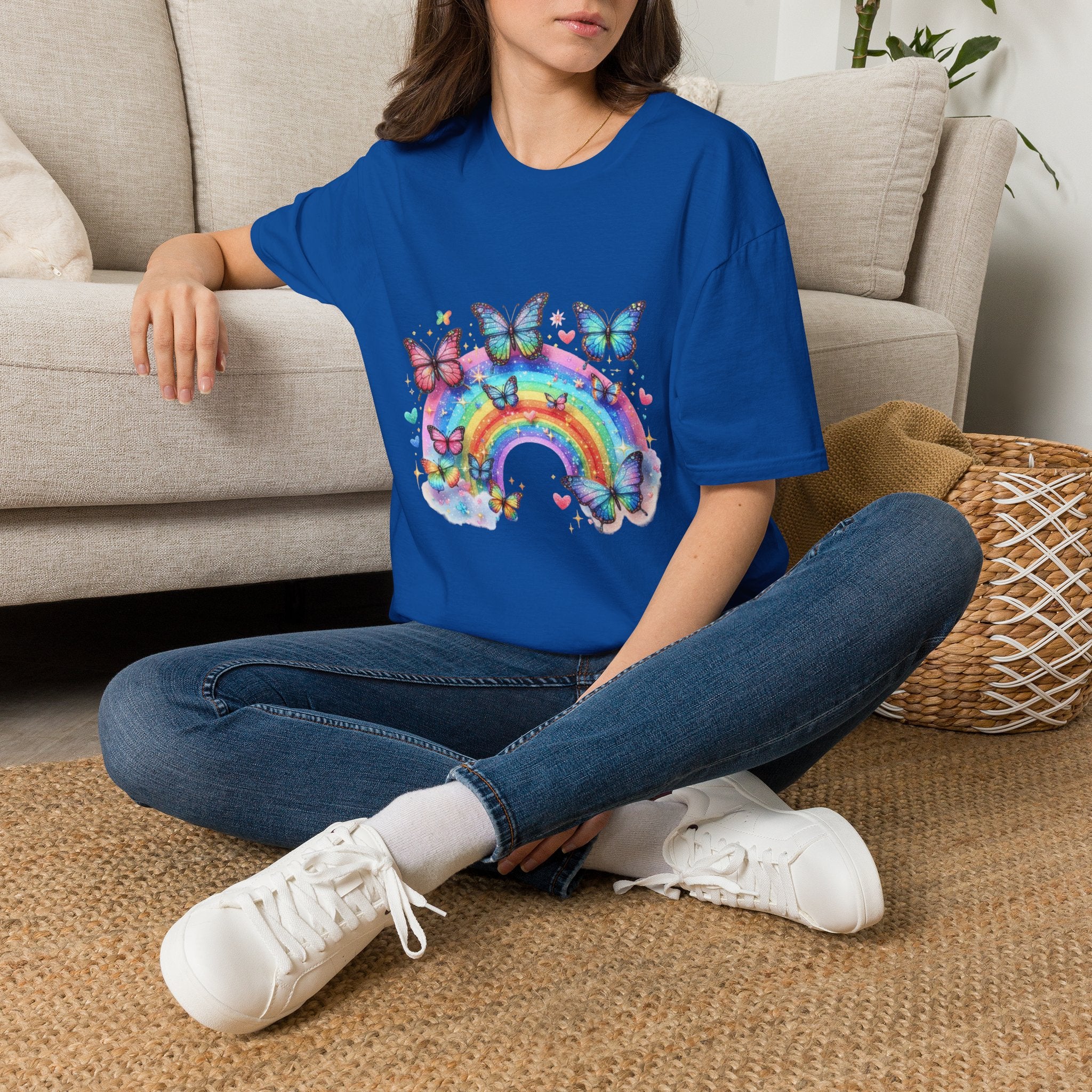 Women's Butterfly Rainbow T-Shirt