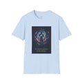 Men's Graphic Tee — Galaxy Silhouette "He Carries Galaxies in His Silence" Cosmic Space Print