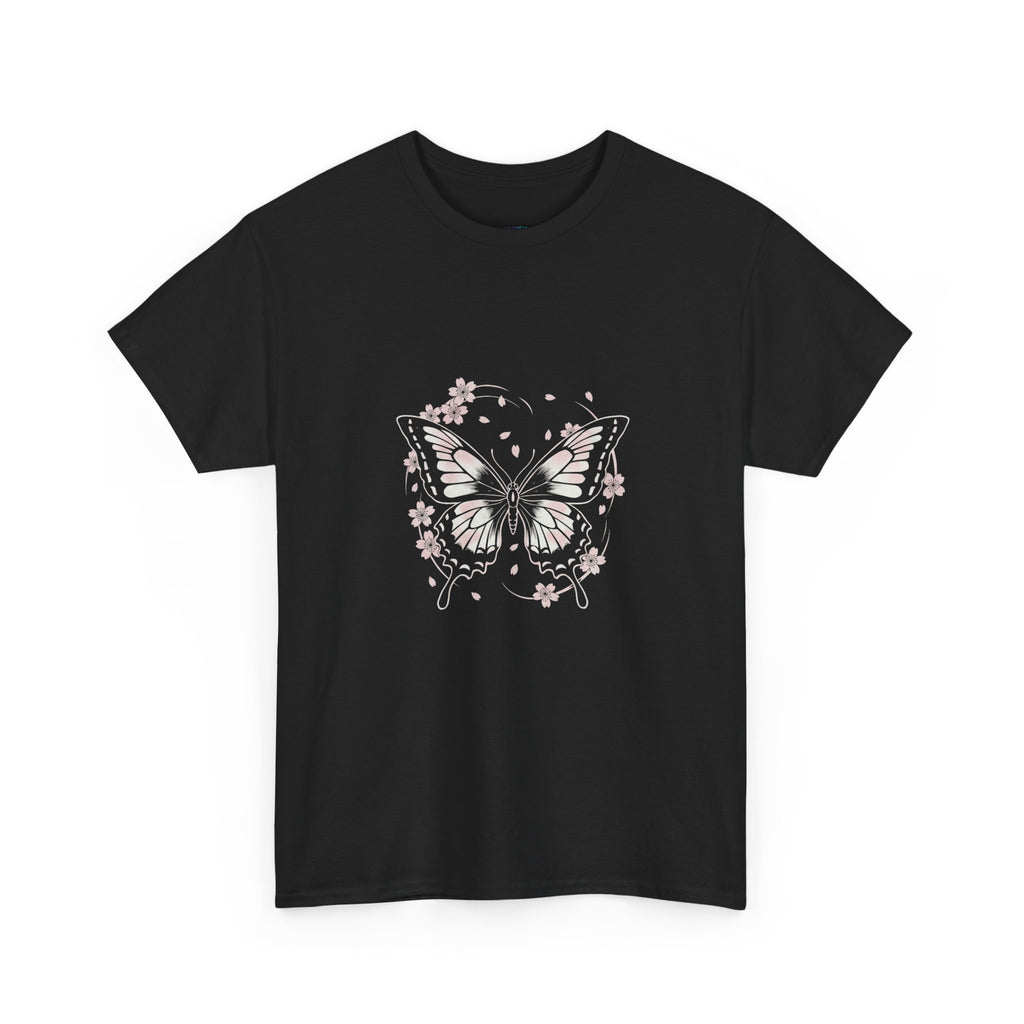 Butterfly Floral Tee — Women's Pastel Graphic T-Shirt