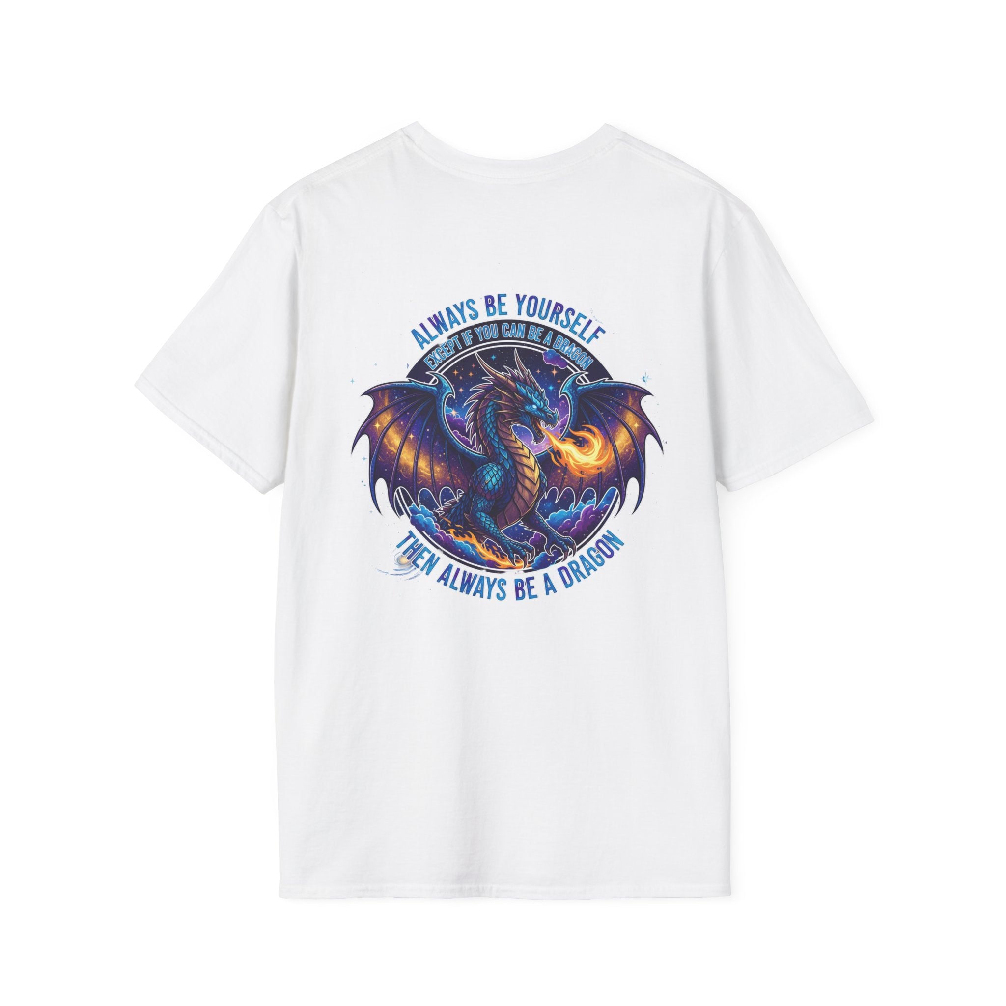 Infinity Dragon Men's Graphic T-Shirt | DTG-Printed 'Always Be Yourself or Always Be a Dragon' Tee