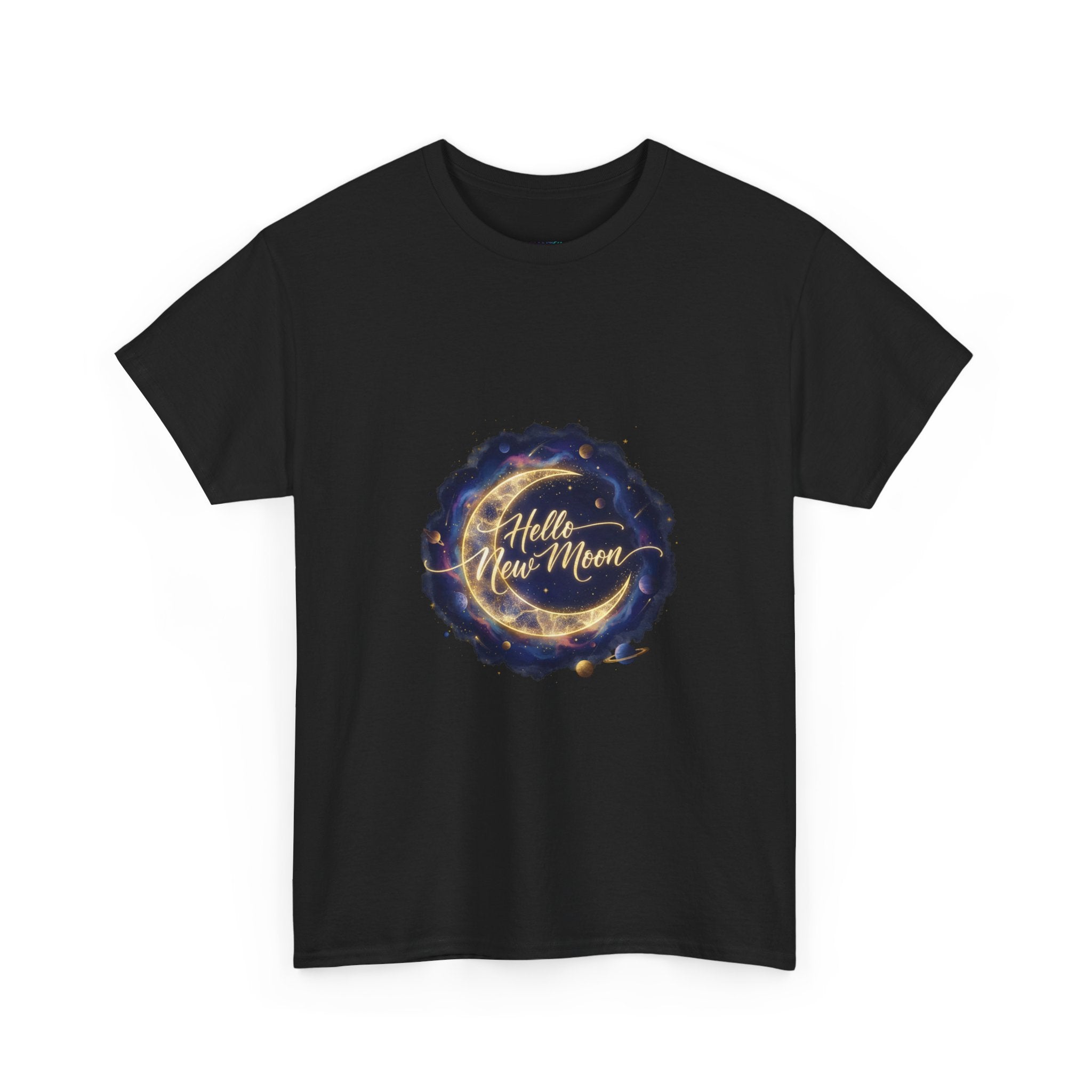 Hello New Moon Celestial Unisex DTG T-Shirt