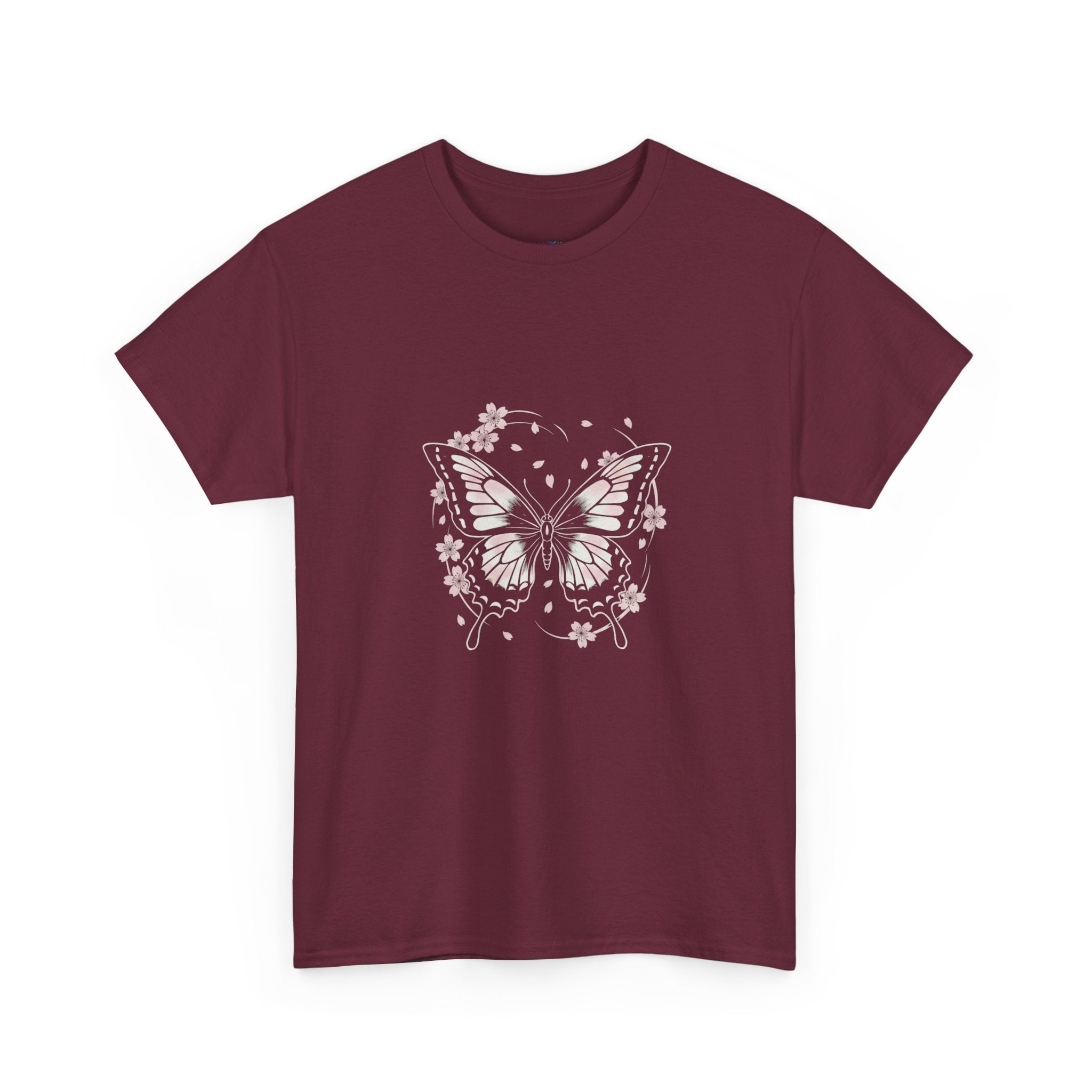 Butterfly Floral Tee — Women's Pastel Graphic T-Shirt