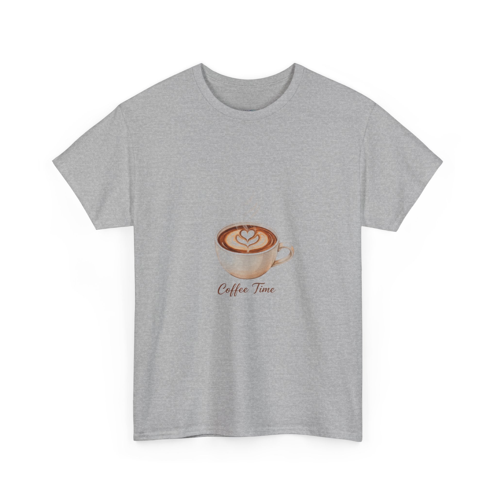 Coffee Time Unisex Graphic T-Shirt — Latte Art DTG Print