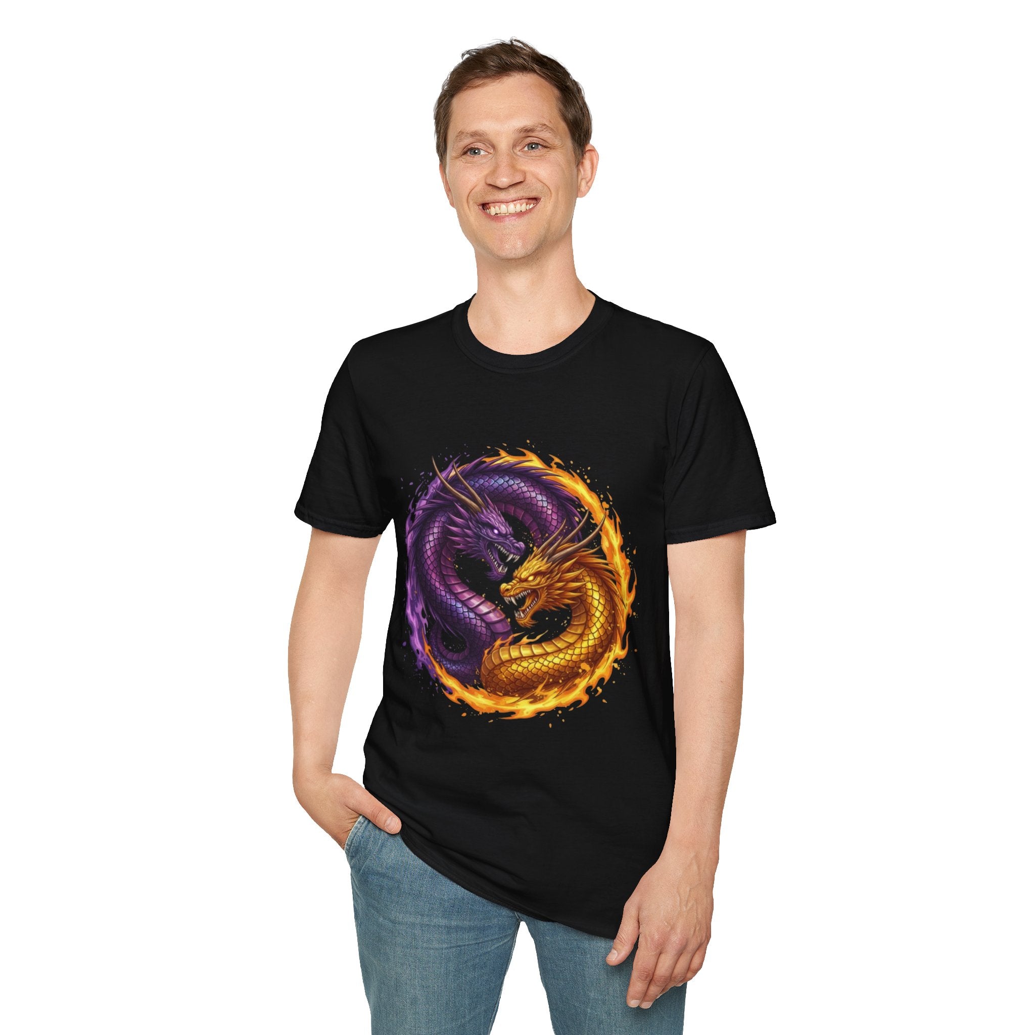 Dragon Yin Yang T-Shirt — Men's DTG Graphic Tee