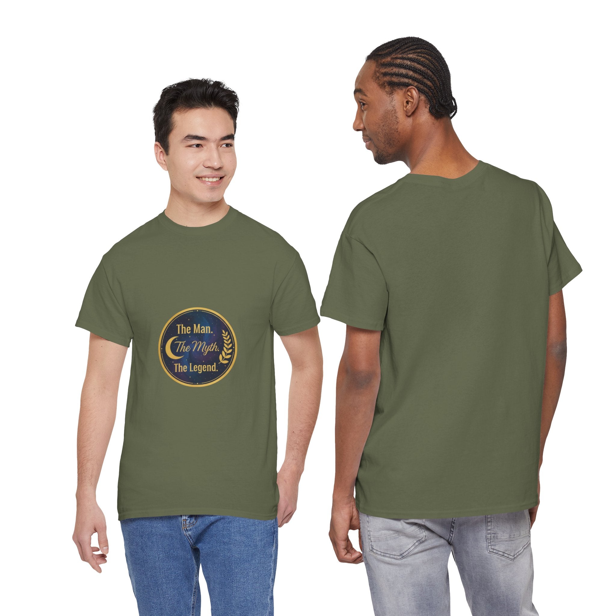 The Man. The Myth. The Legend. Men's T-Shirt — Vintage Badge Graphic Tee | DTG Print