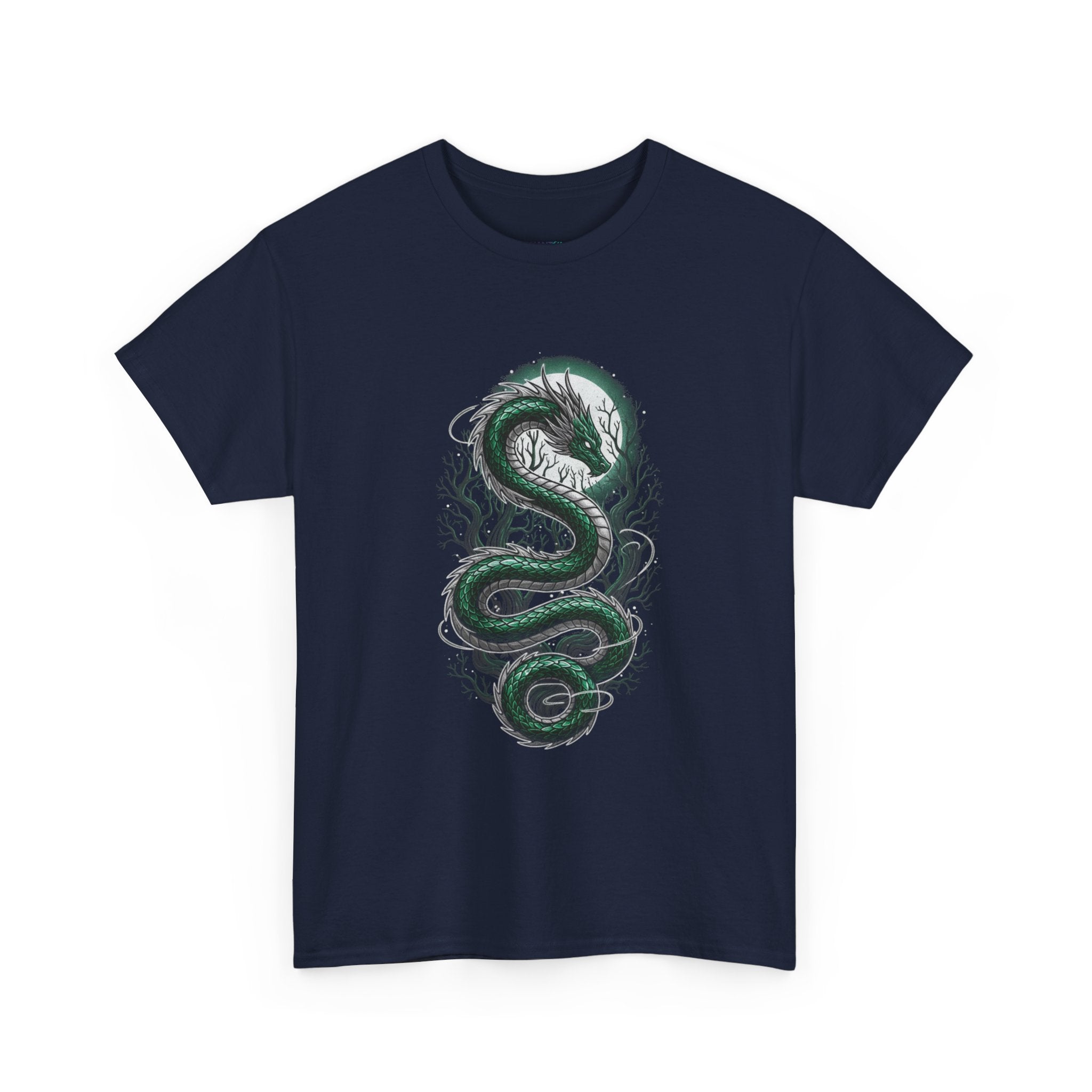 Green Serpent Branches Men's T-Shirt — DTG Printed Cotton Tee