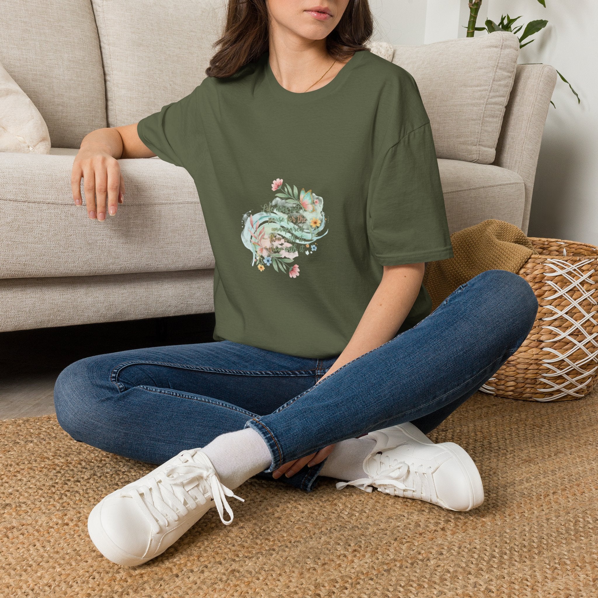 Inner Beauty Floral Women's T-Shirt | DTG-Printed Inspirational Botanical Tee