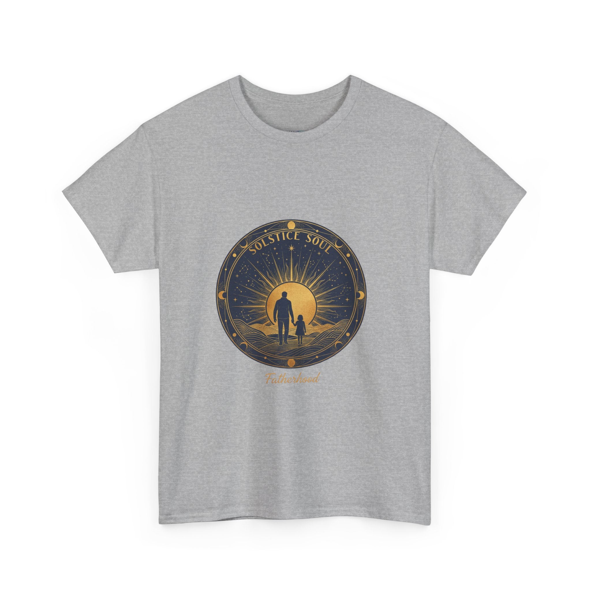 Adventure Awaits Men's T-Shirt — Sunset Silhouette Graphic Tee | DTG Print