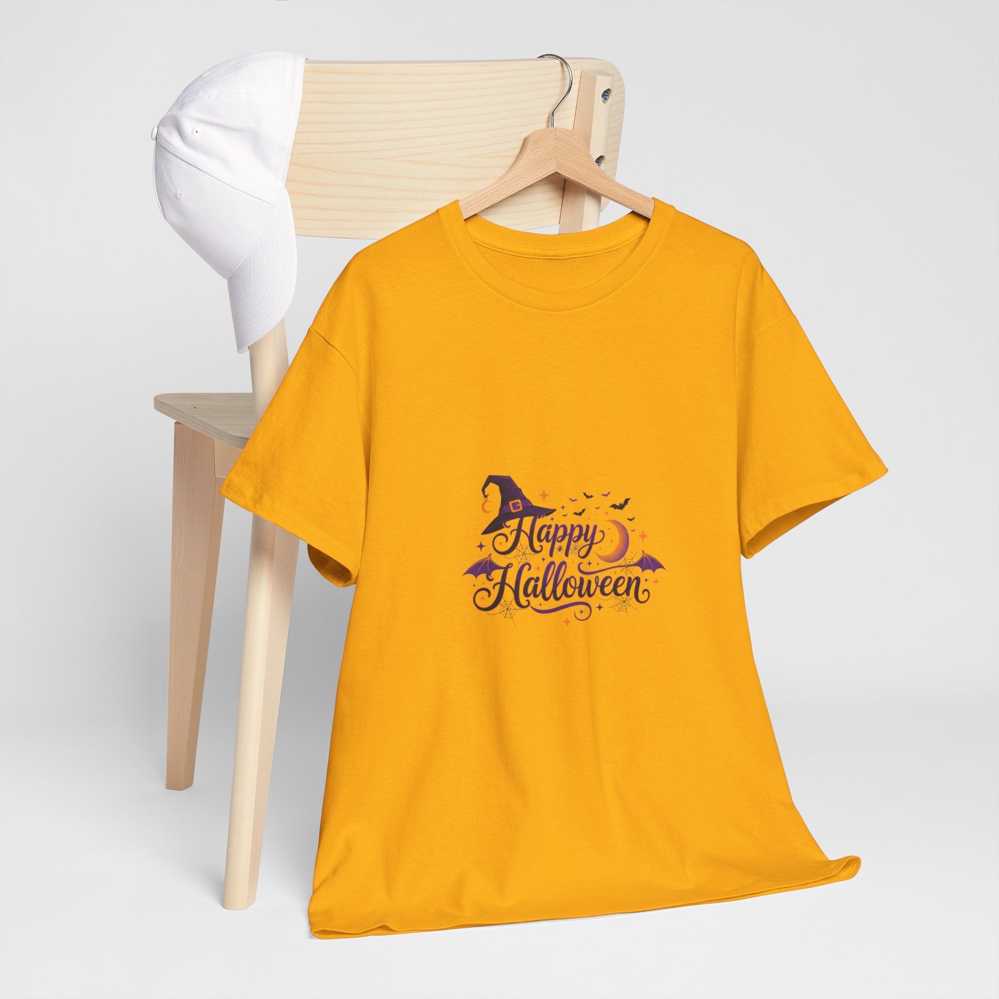 Halloween Witch Tee | Cute Moon & Hat Graphic Shirt | Unisex DTG