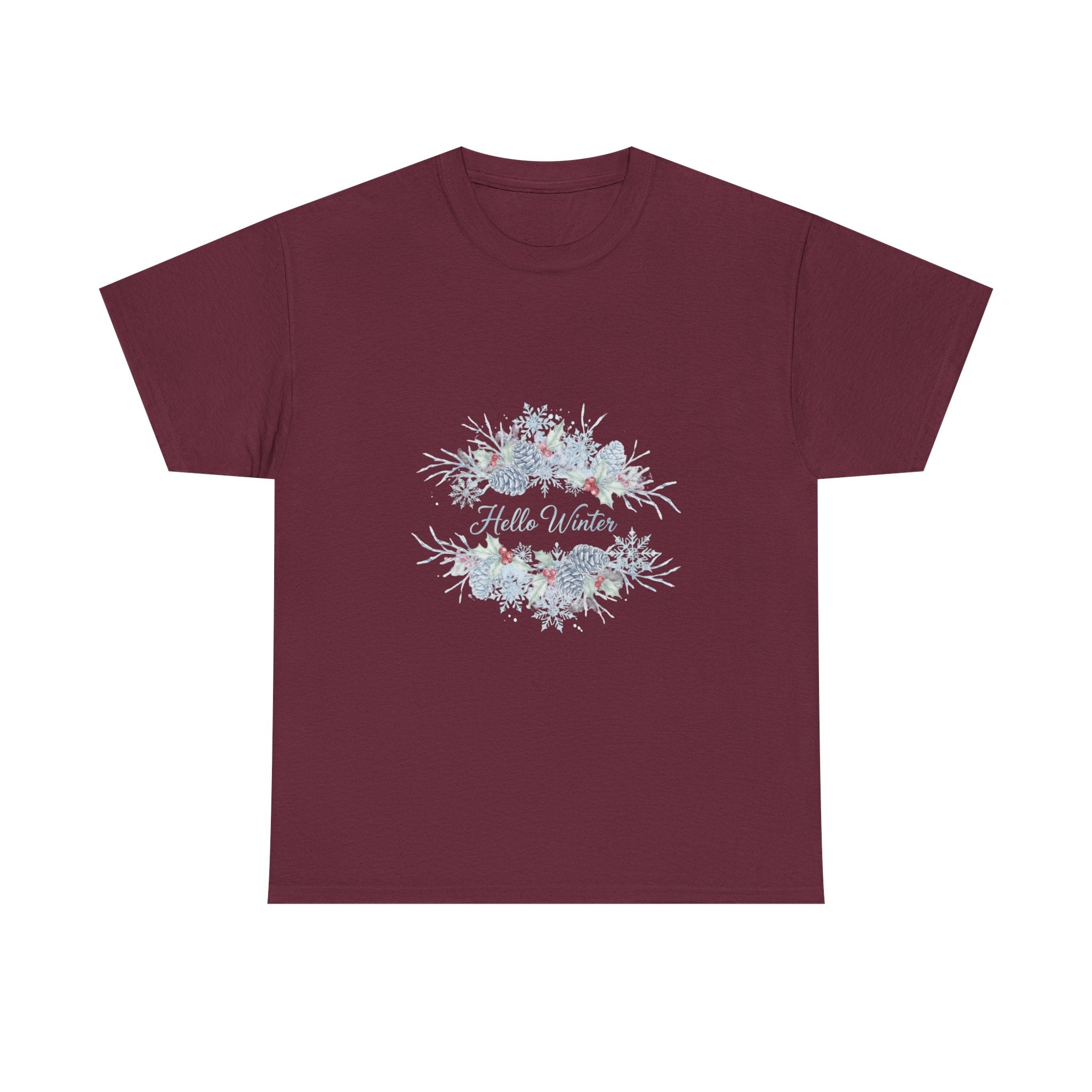 Floral Peace Tee — 'Hope & Light' Watercolour Wreath Cotton Shirt