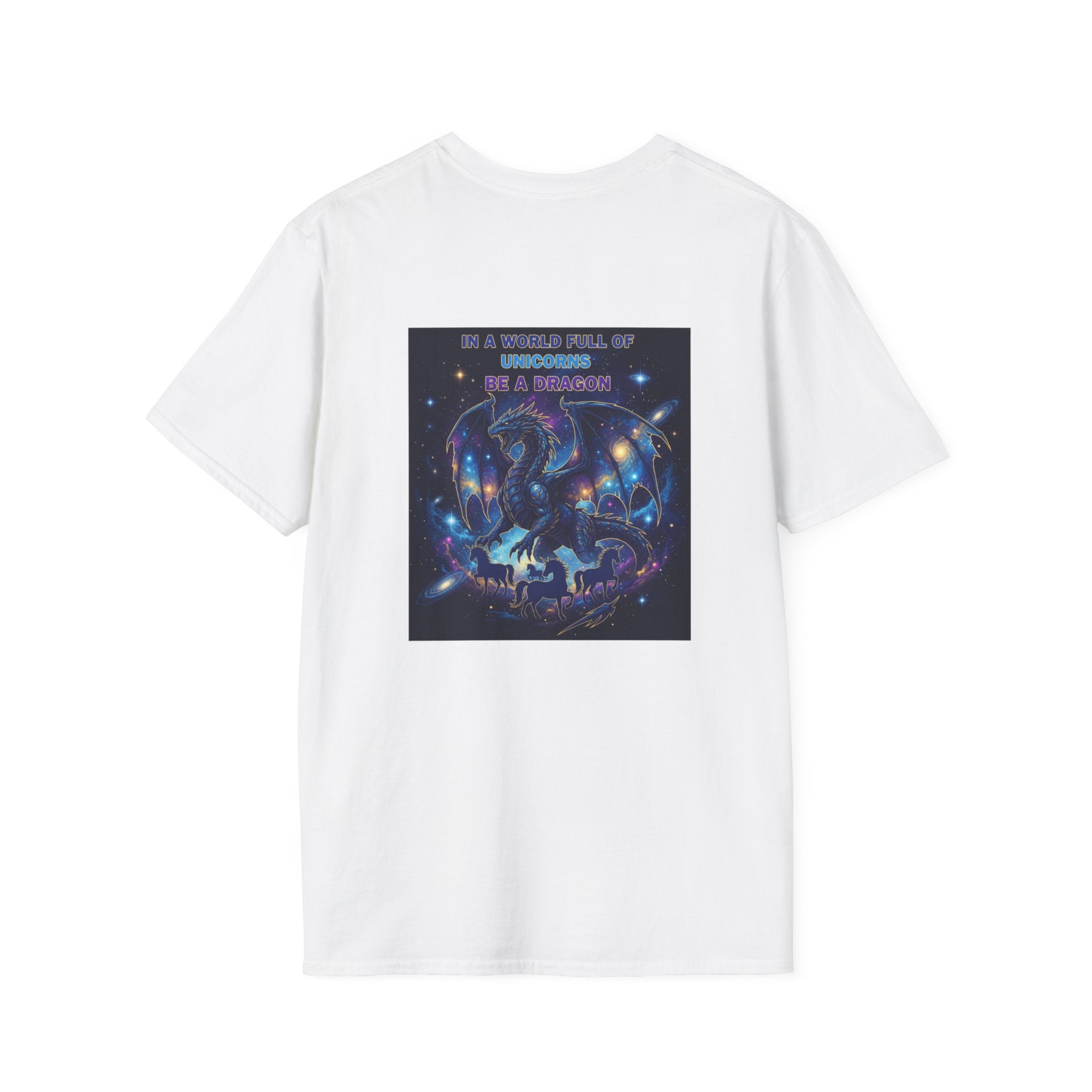 Men's Dragon Back Print Graphic T-Shirt | DTG-Printed Cotton Tee