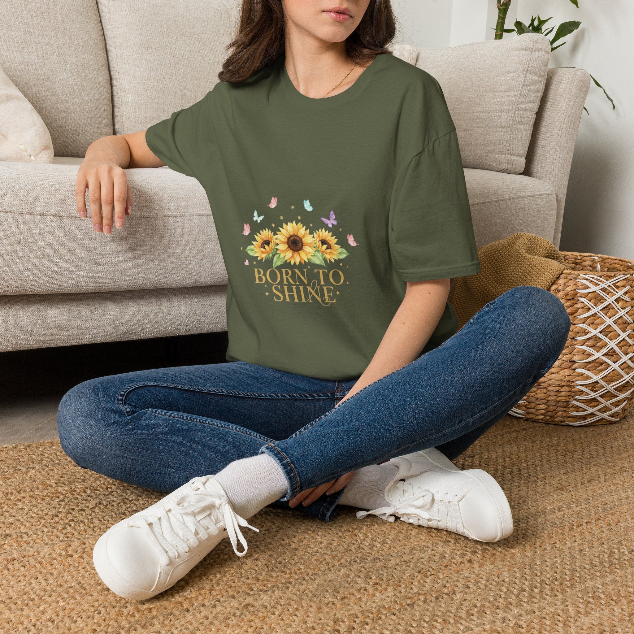 Women's Sunflower "Born to Shine" T-Shirt