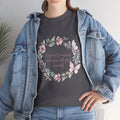 Return to Nature Floral Wreath Women's T-Shirt — DTG Printed Botanical Tee