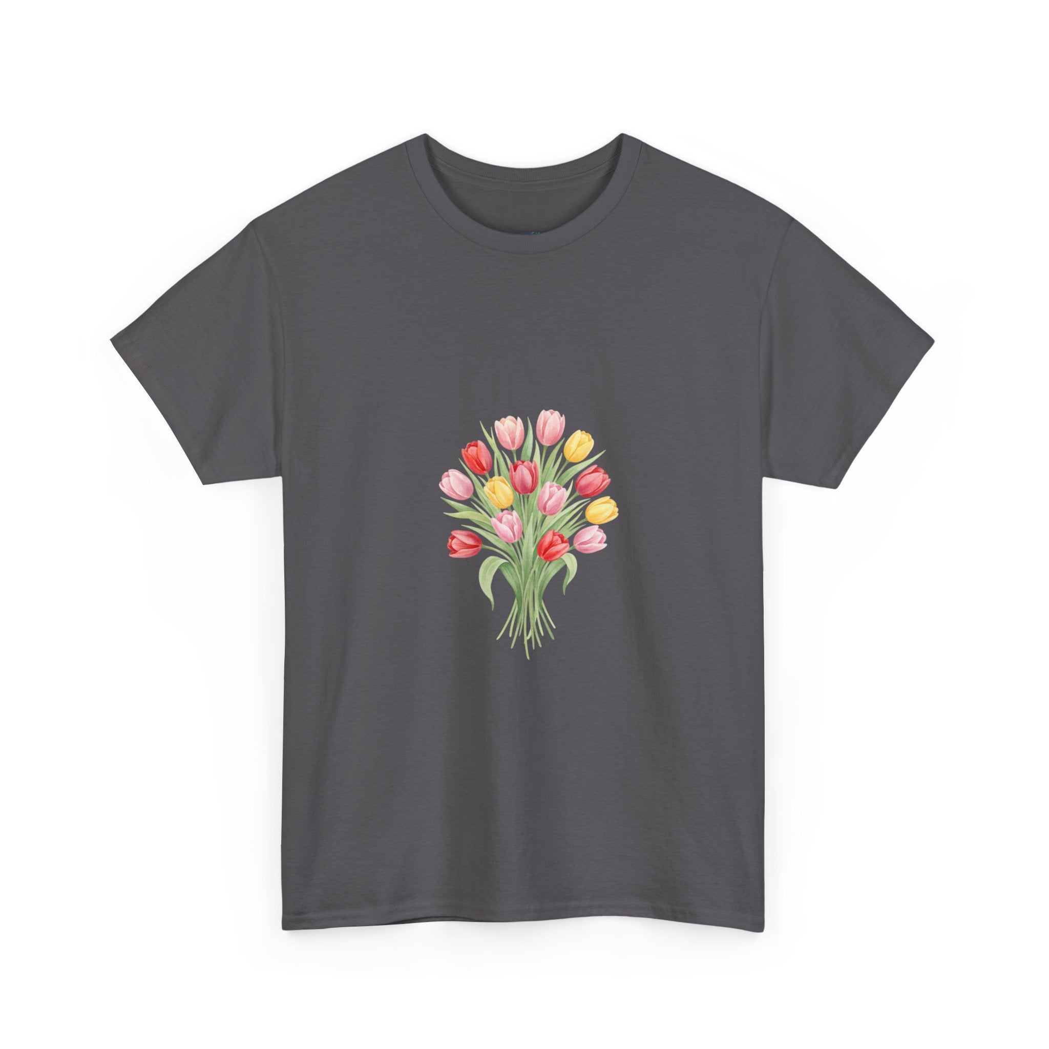 Tulip Bouquet Tee — Women's Watercolor Floral DTG Graphic T-Shirt