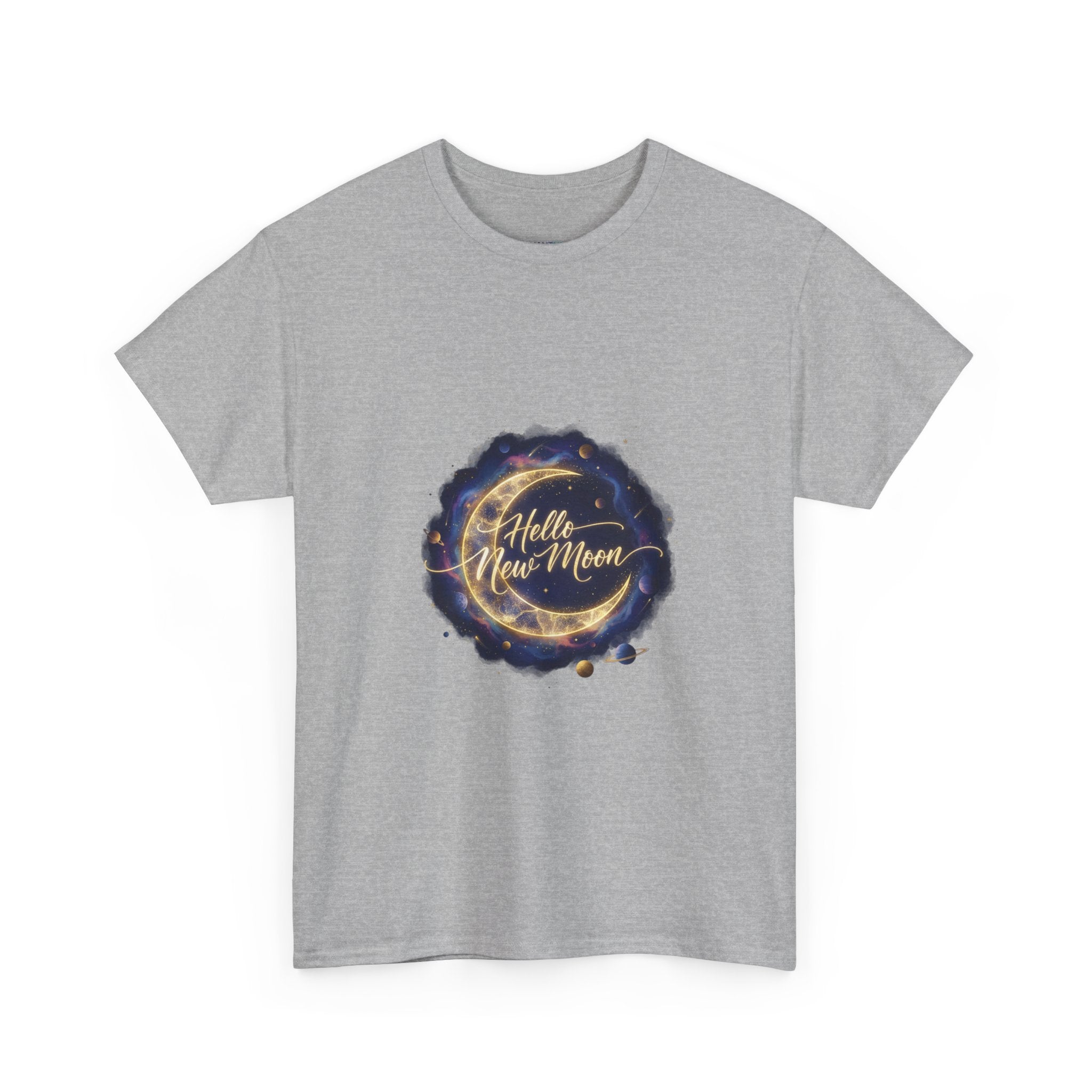 Hello New Moon Celestial Unisex DTG T-Shirt
