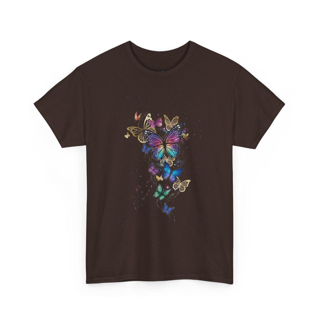 Butterfly Cascade Women's Graphic T-Shirt — DTG Floral Flutter Print