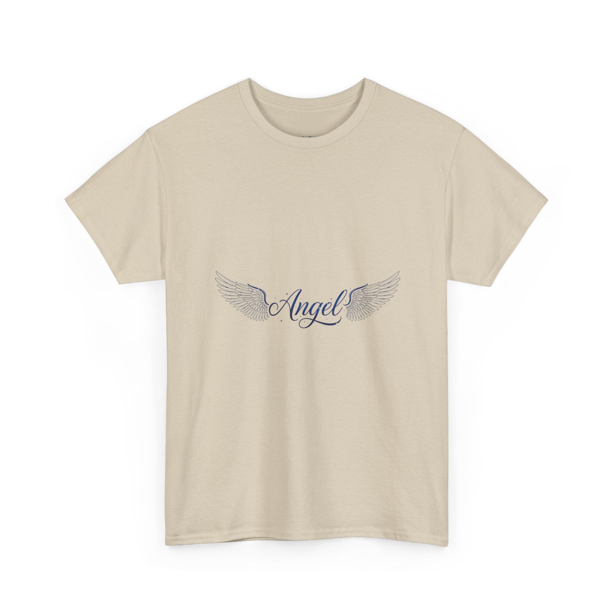Angel Wings Tee | Vintage-Inspired Minimal Script Graphic | Women's DTG T-Shirt