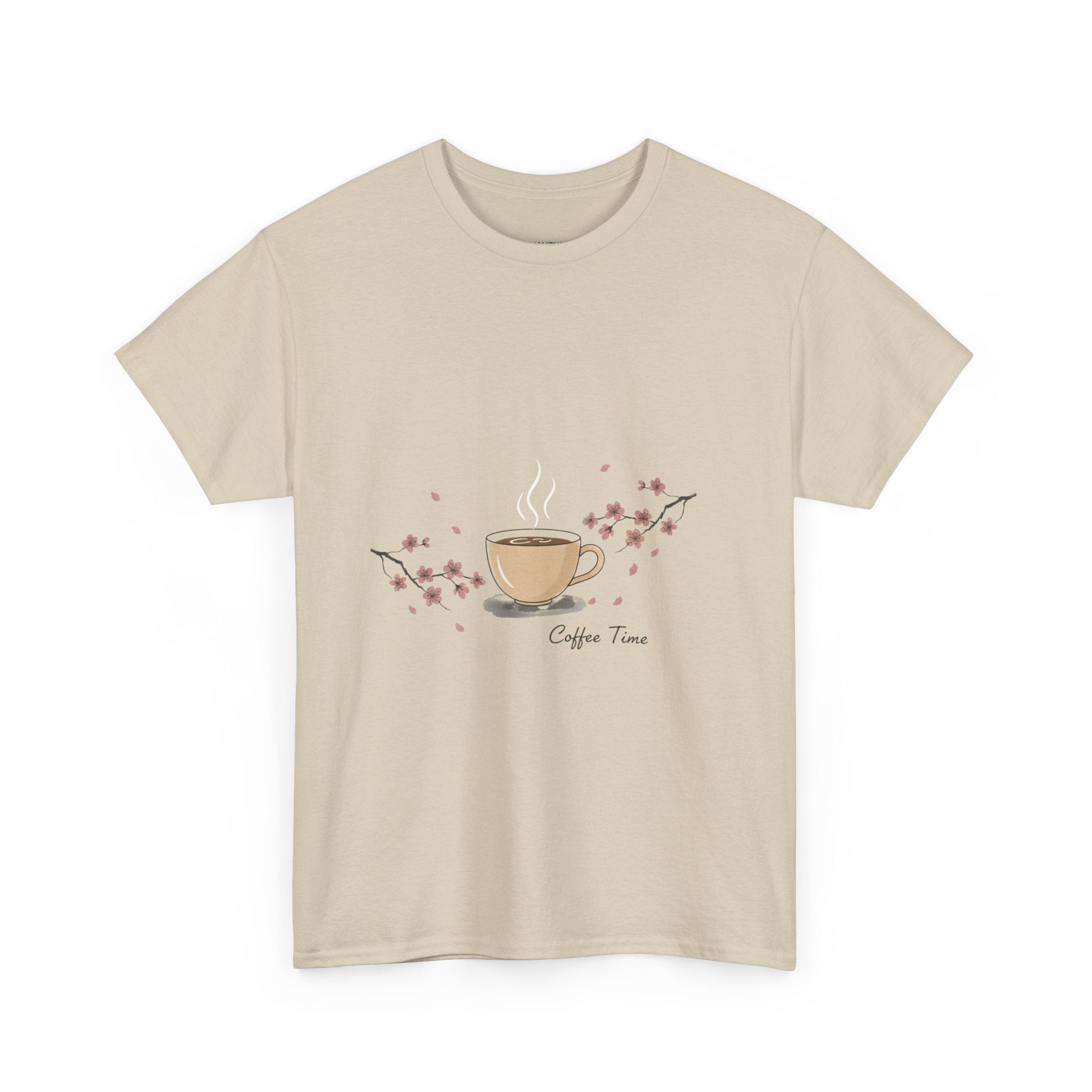 Coffee Time Women's Graphic T-Shirt — Floral Cup DTG Print
