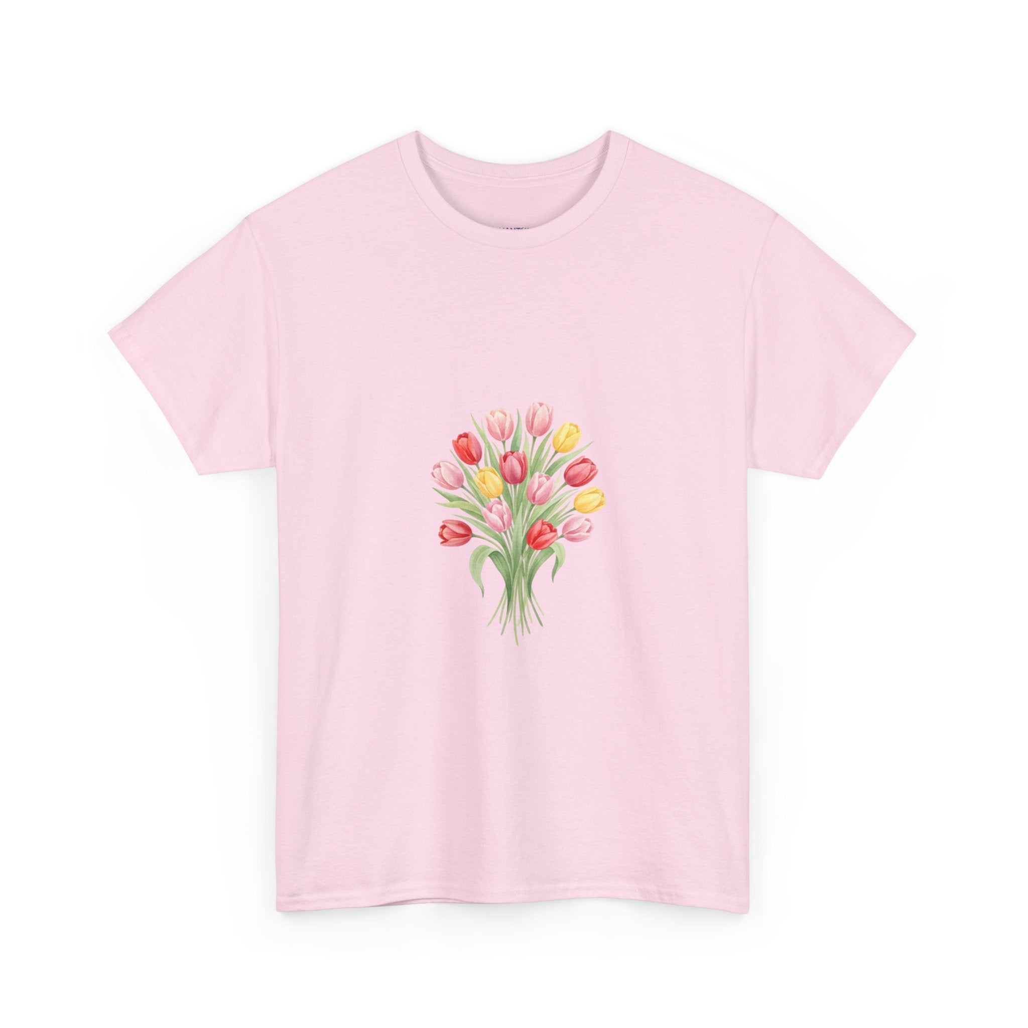 Tulip Bouquet Tee — Women's Watercolor Floral DTG Graphic T-Shirt