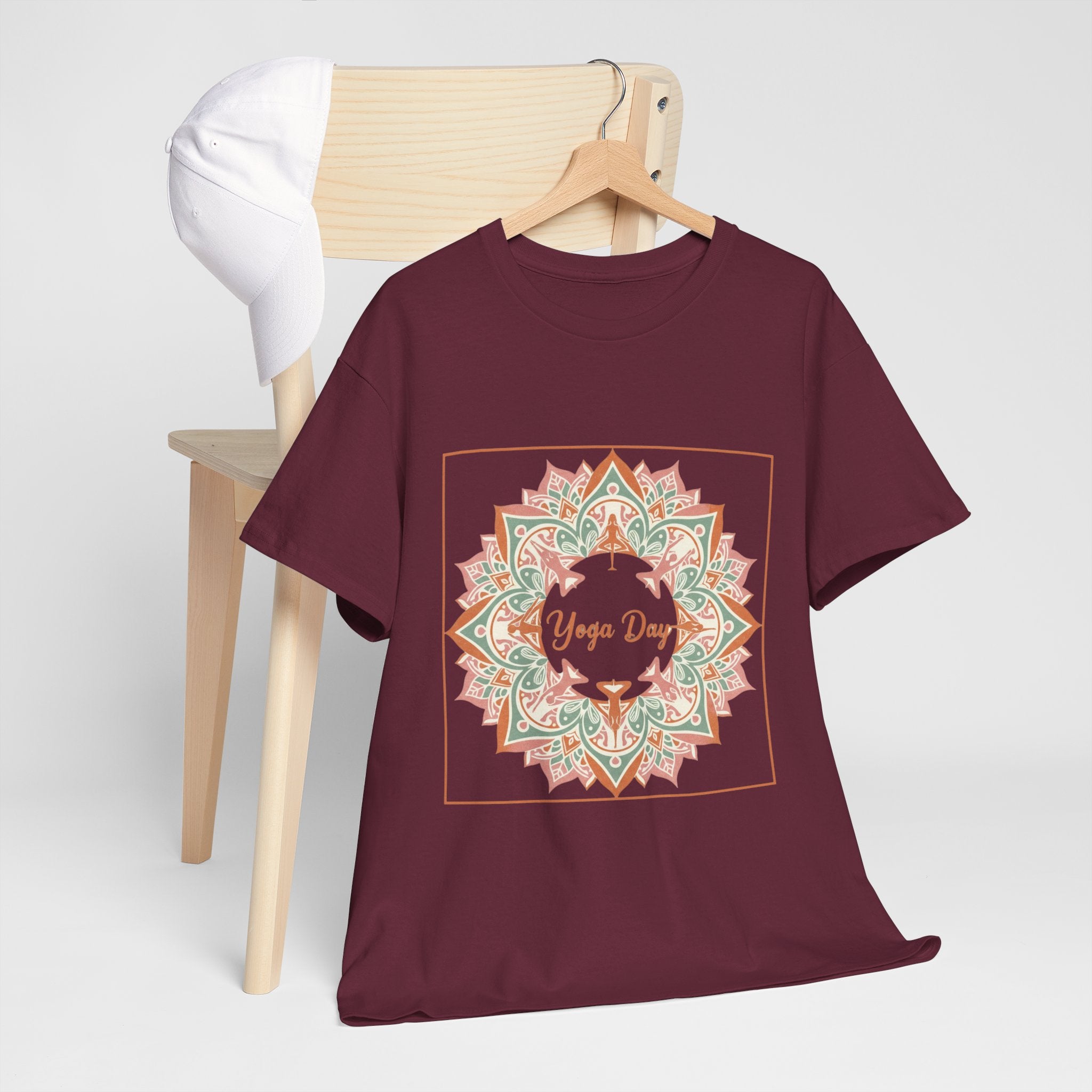 Yoga Day Mandala T-Shirt — Floral Spiritual Yoga Tee