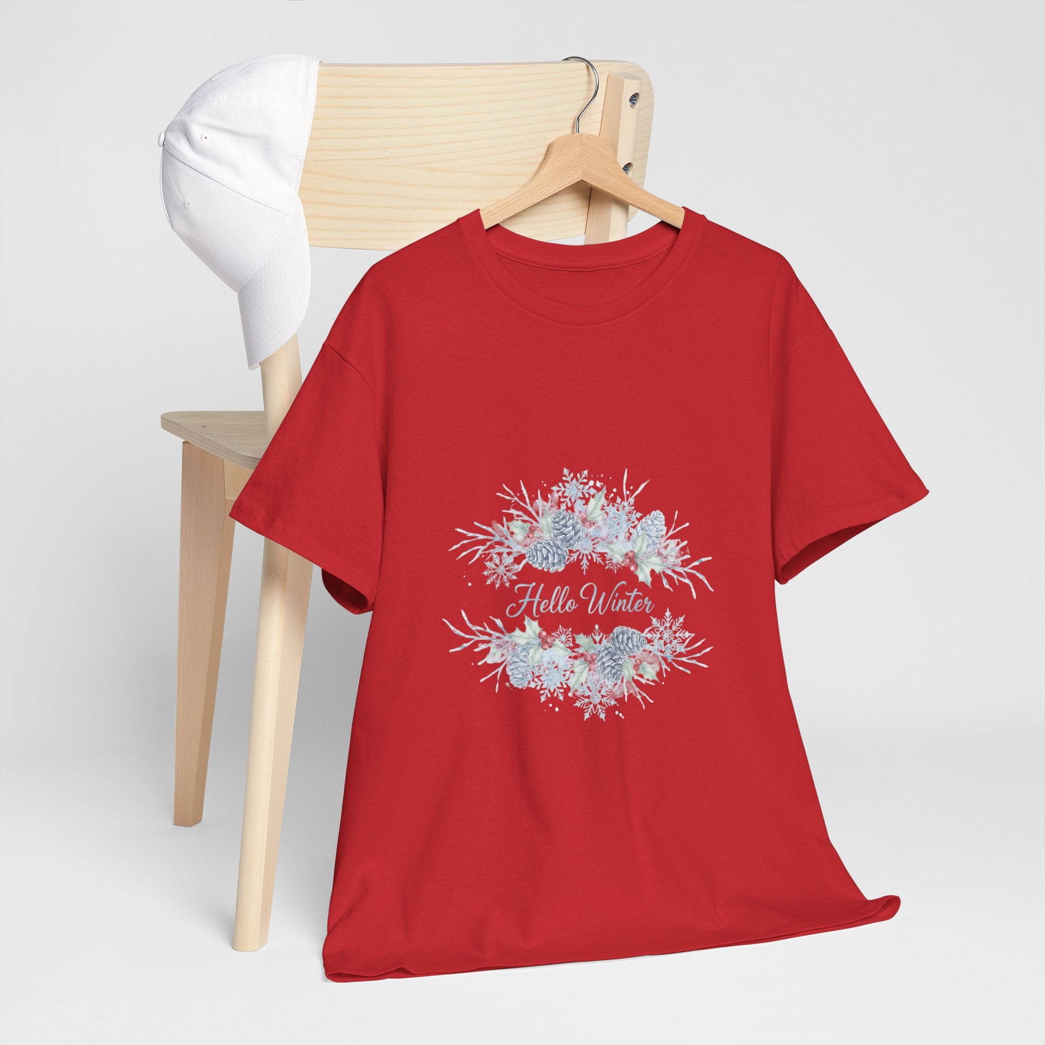Floral Peace Tee — 'Hope & Light' Watercolour Wreath Cotton Shirt