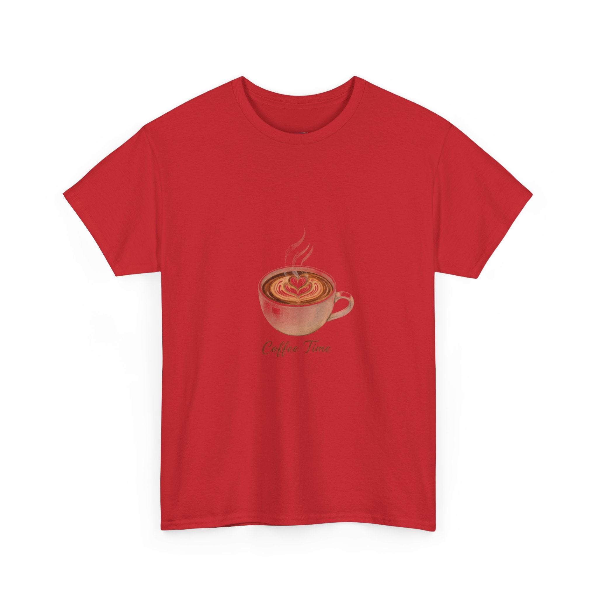 Coffee Time Unisex Graphic T-Shirt — Latte Art DTG Print